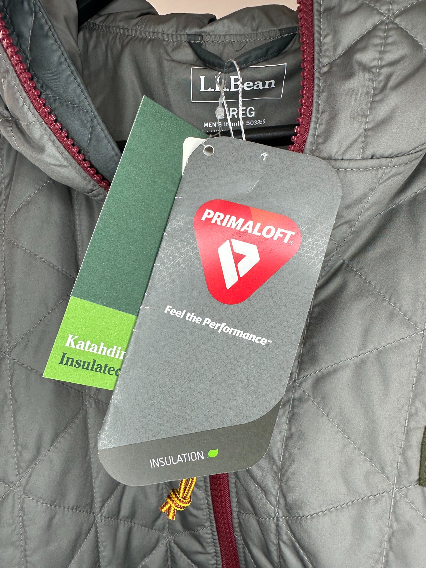 BNWT x LL Bean x Two Tone Half Zip Insulated Hooded Jacket - L