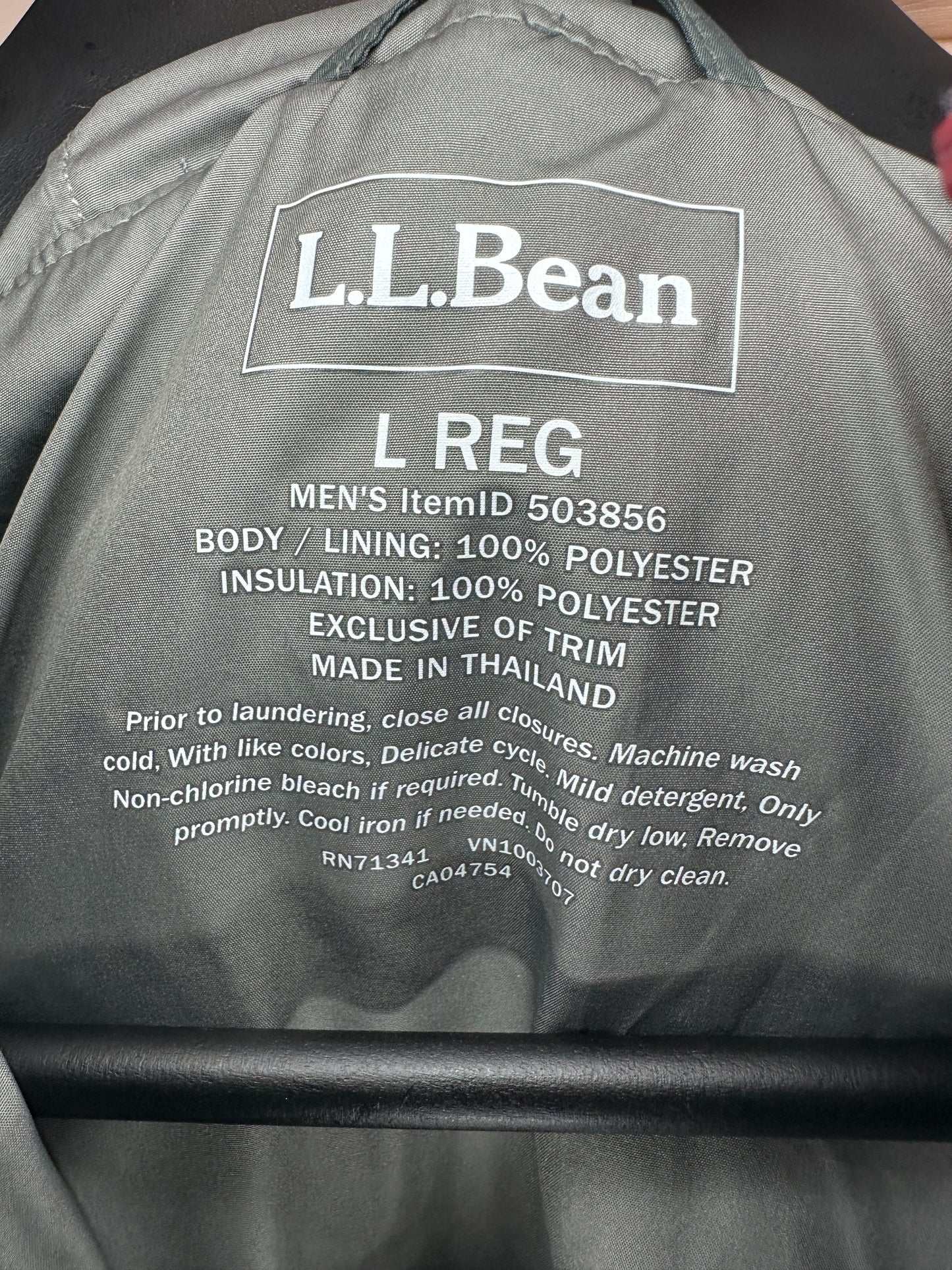 BNWT x LL Bean x Two Tone Half Zip Insulated Hooded Jacket - L