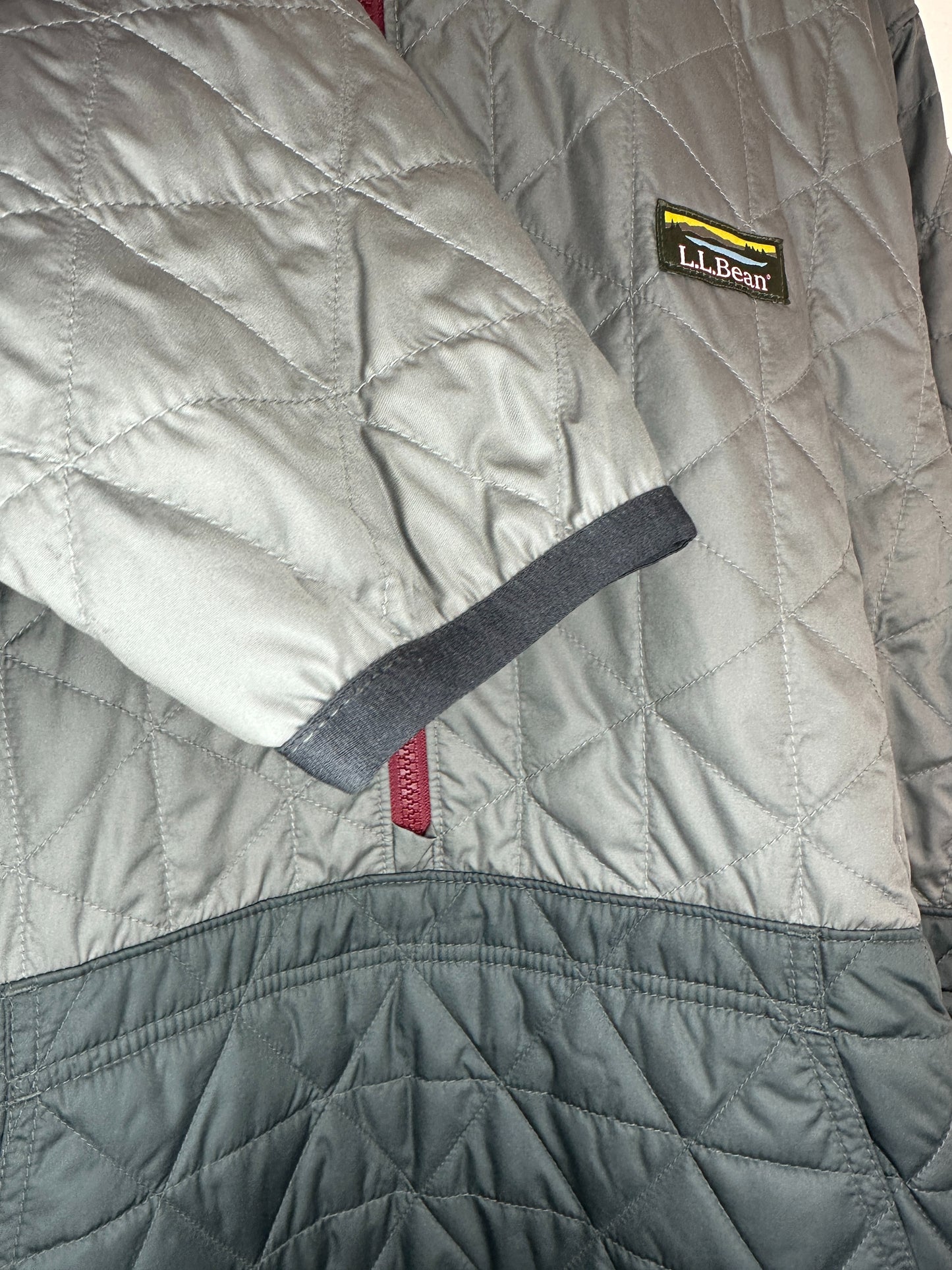 BNWT x LL Bean x Two Tone Half Zip Insulated Hooded Jacket - L