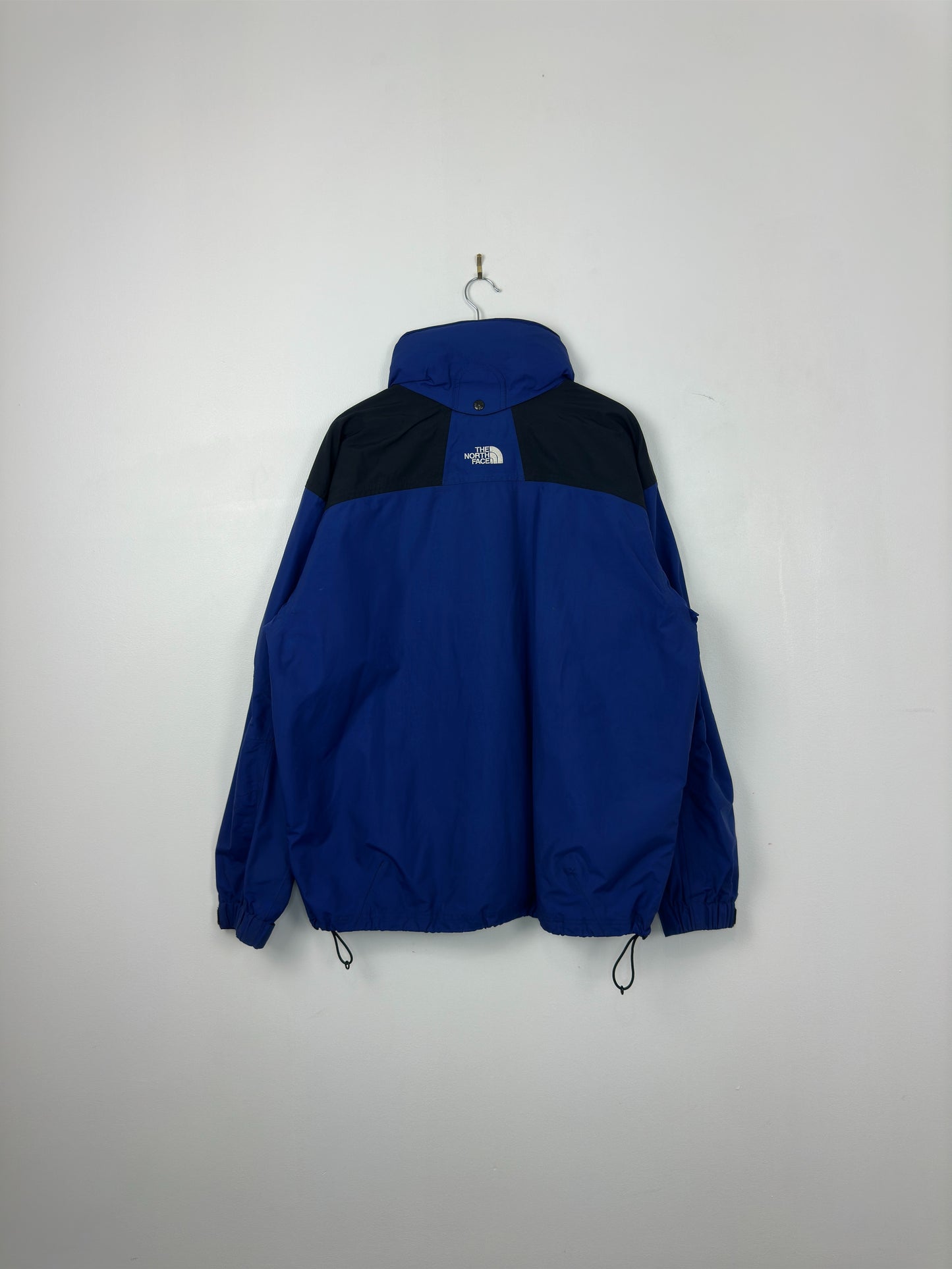 VTG x The North Face x Two Tone Black Blue Full Zip Shell Jacket - XL