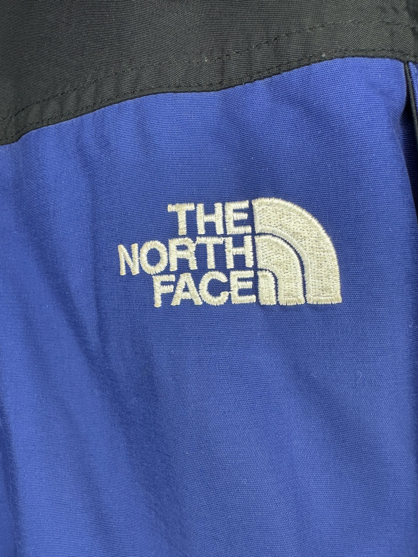 VTG x The North Face x Two Tone Black Blue Full Zip Shell Jacket - XL