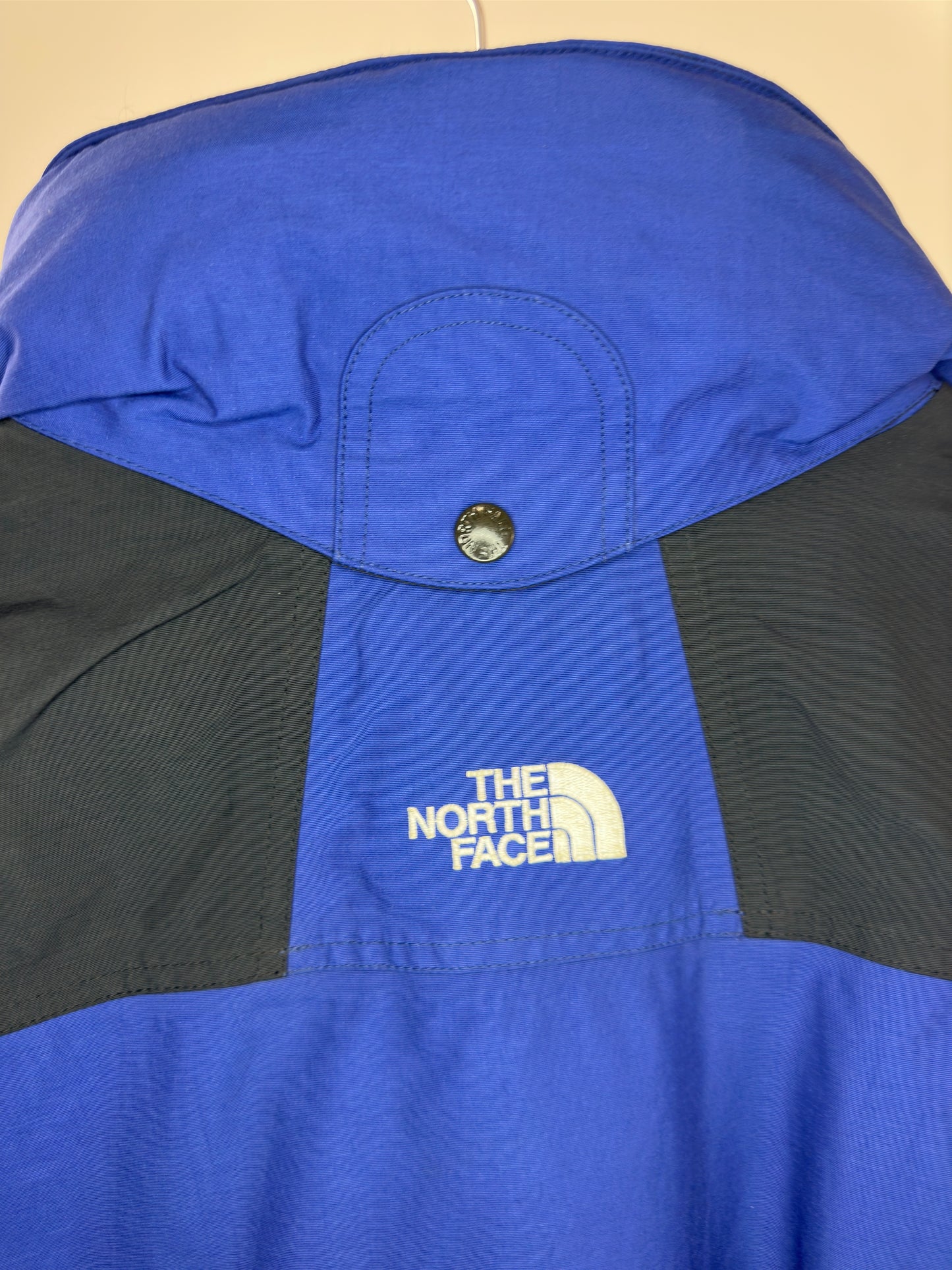 VTG x The North Face x Two Tone Black Blue Full Zip Shell Jacket - XL