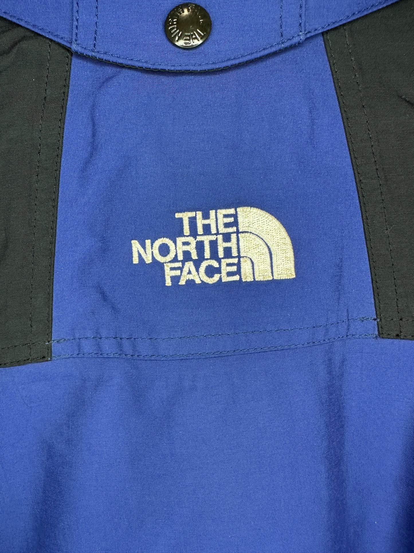 VTG x The North Face x Two Tone Black Blue Full Zip Shell Jacket - XL