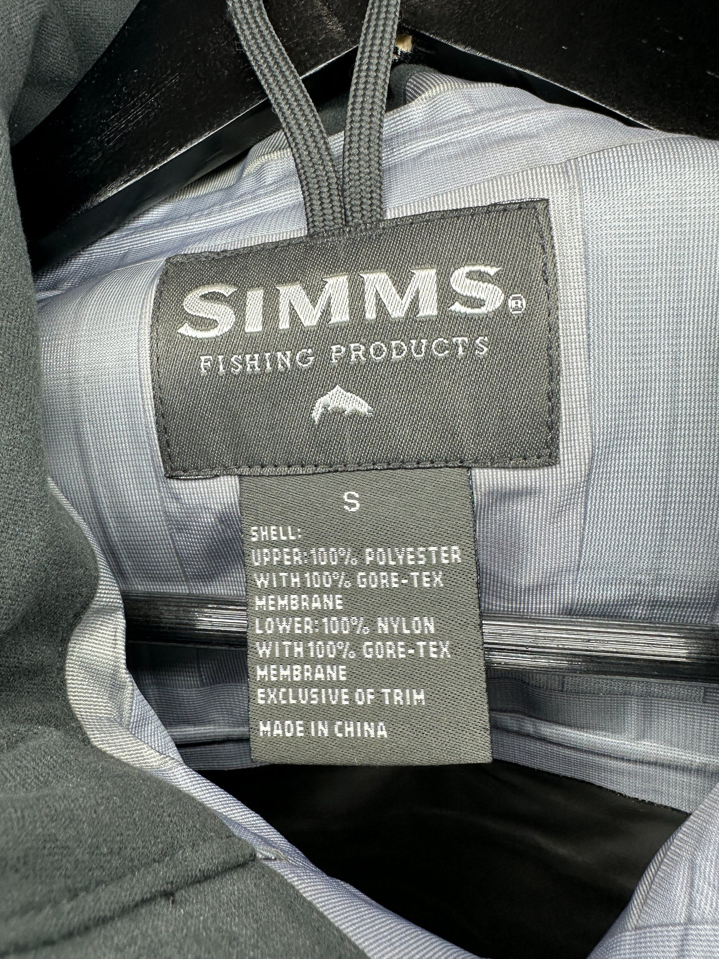 SIMMS x Gore-Tex x Grey Full Zip Shell Fishing Jacket - S