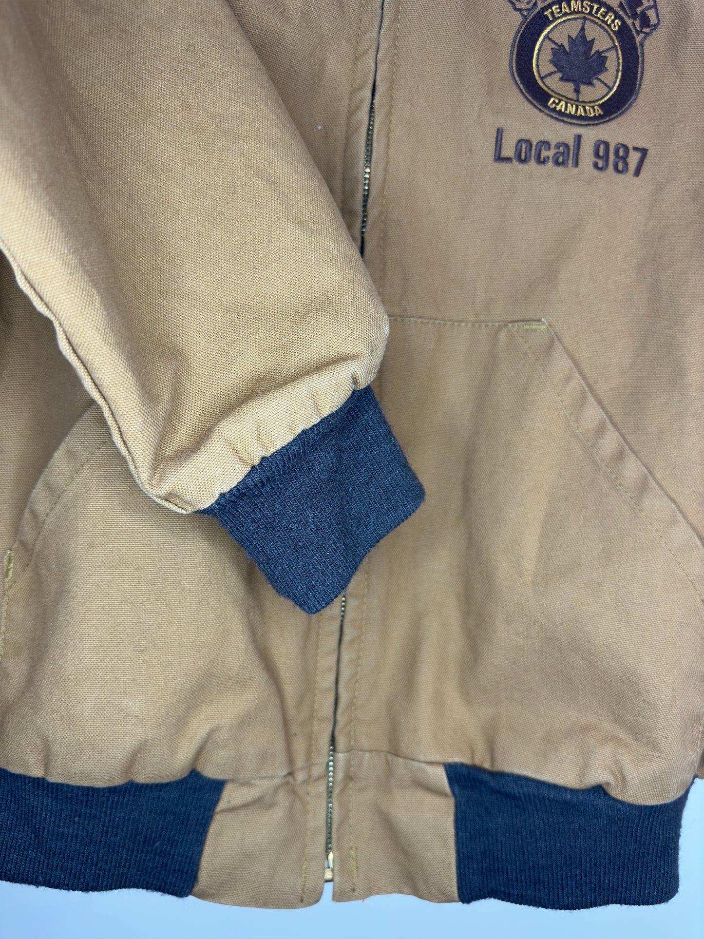 VTG x King Louie x Brown Active Style Full Zip Hooded Jacket - S