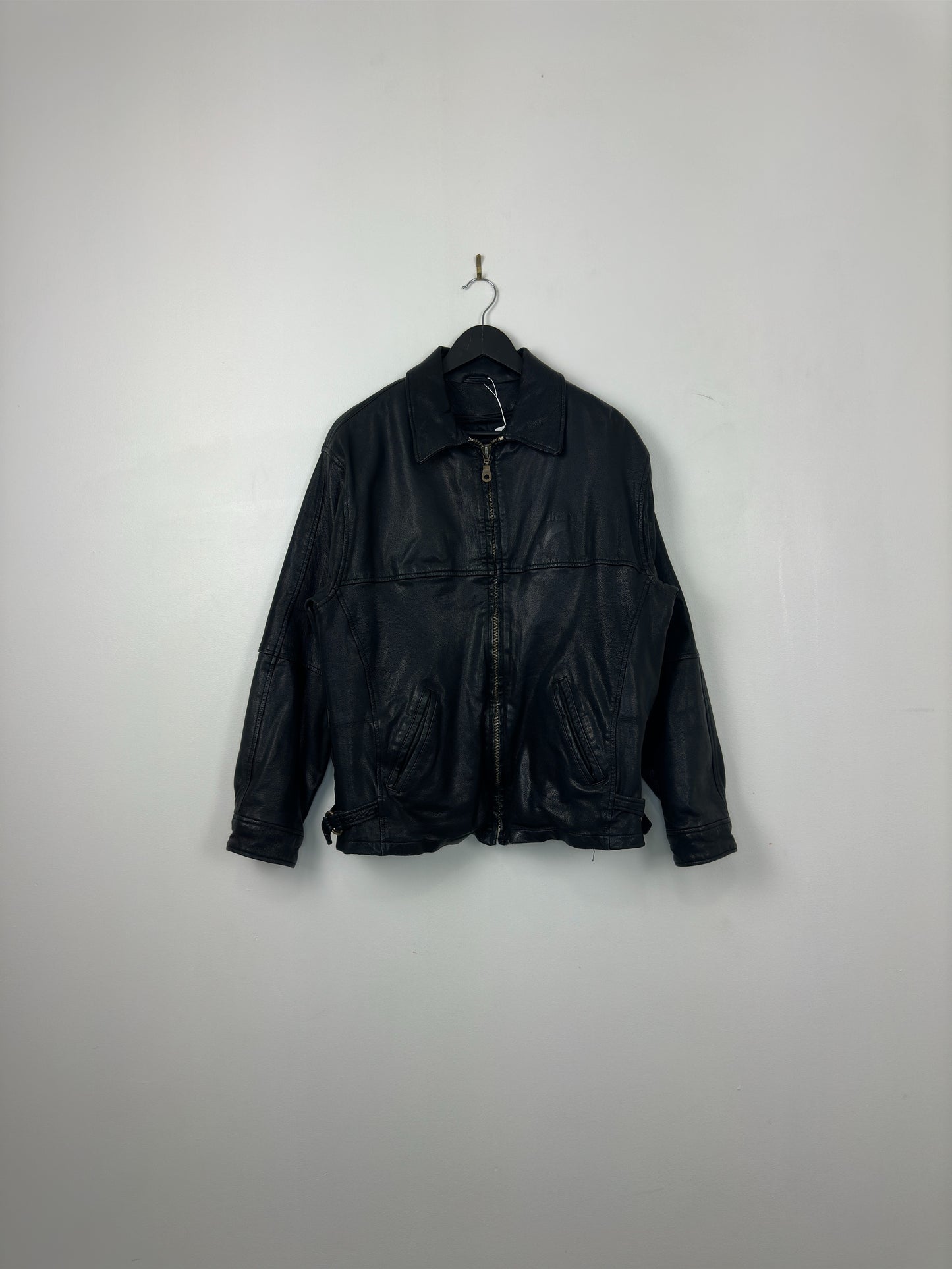 VTG x Canada Sportswear x Black Leather Jacket - M