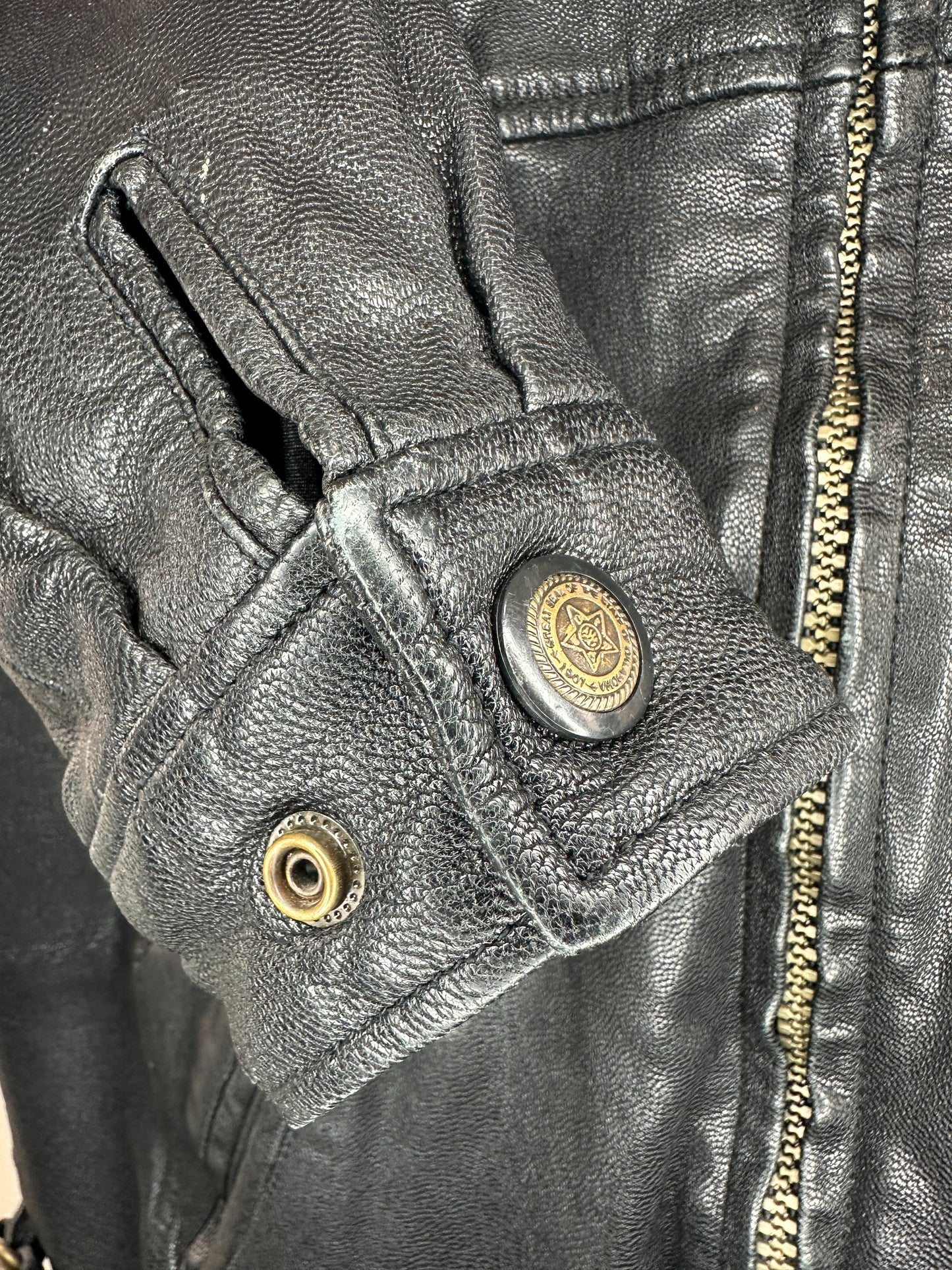 VTG x Canada Sportswear x Black Leather Jacket - M