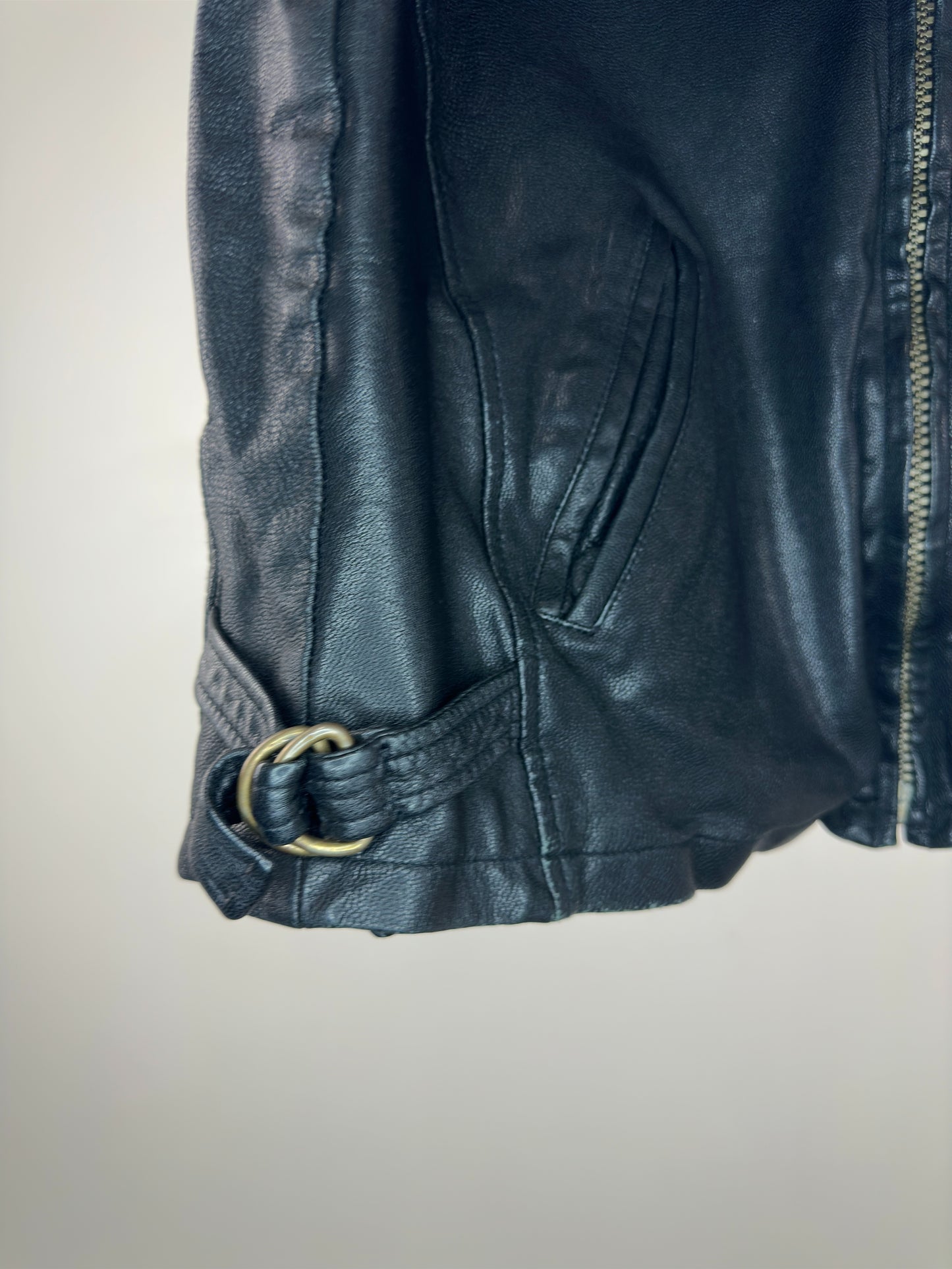 VTG x Canada Sportswear x Black Leather Jacket - M