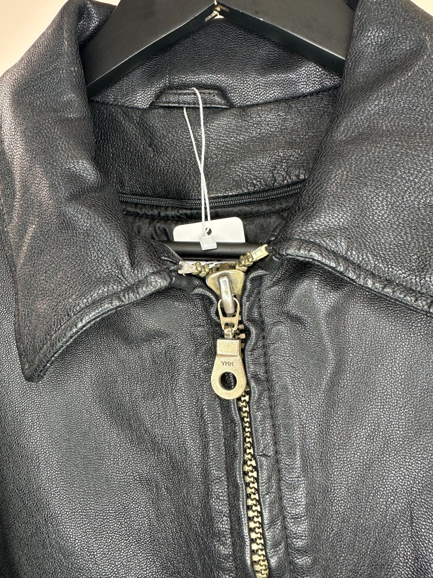 VTG x Canada Sportswear x Black Leather Jacket - M