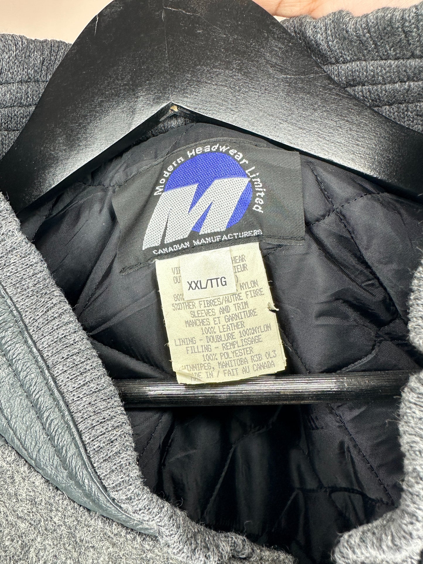 VTG x VOLVO Trucking x Alberta Heavy Truck Center x Black Brown Leather Zip Up Jacket - XXL