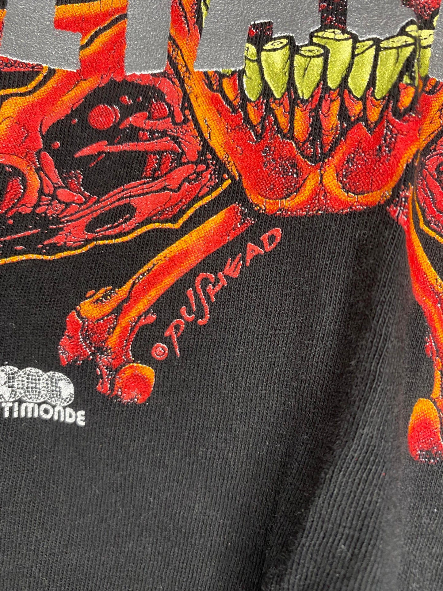 VTG x Metallica x REBEL Pusshead Print Black Graphic Tee - S/M