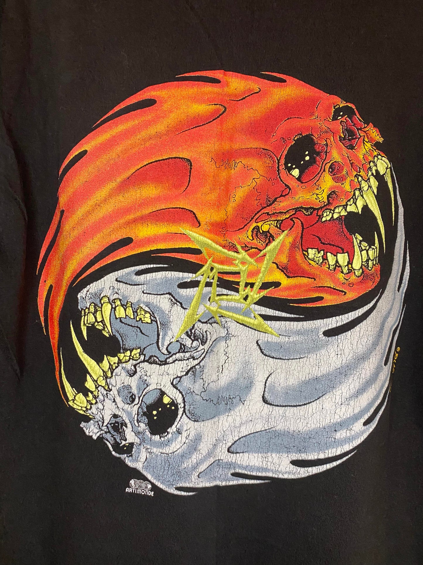 VTG x Metallica x REBEL Pusshead Print Black Graphic Tee - S/M