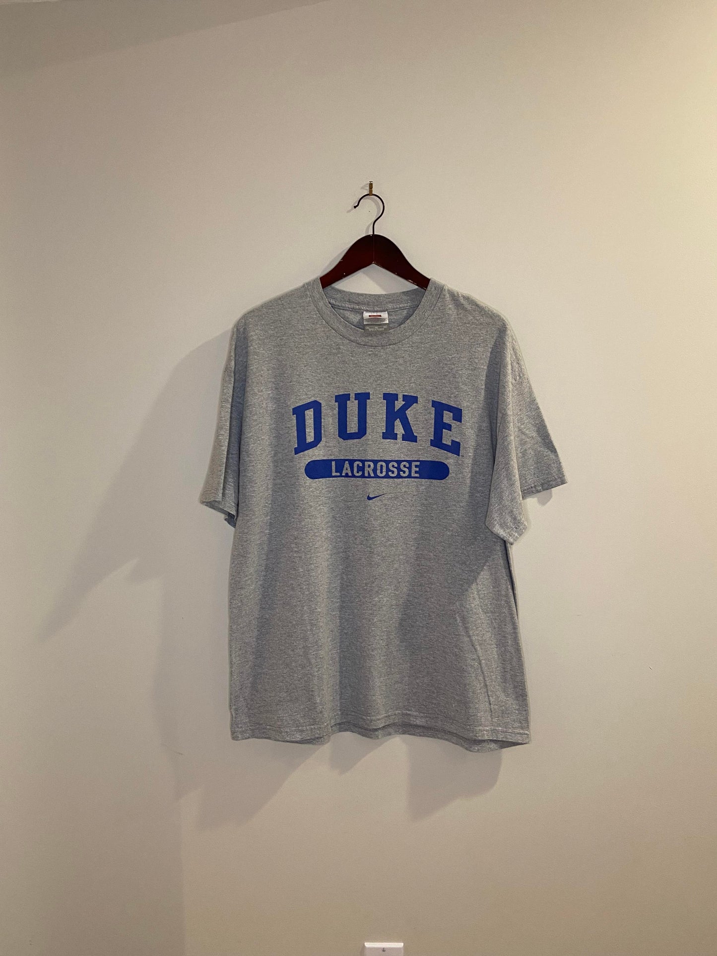 VTG x NIKE x DUKE University Grey Lacrosse Tee - XL