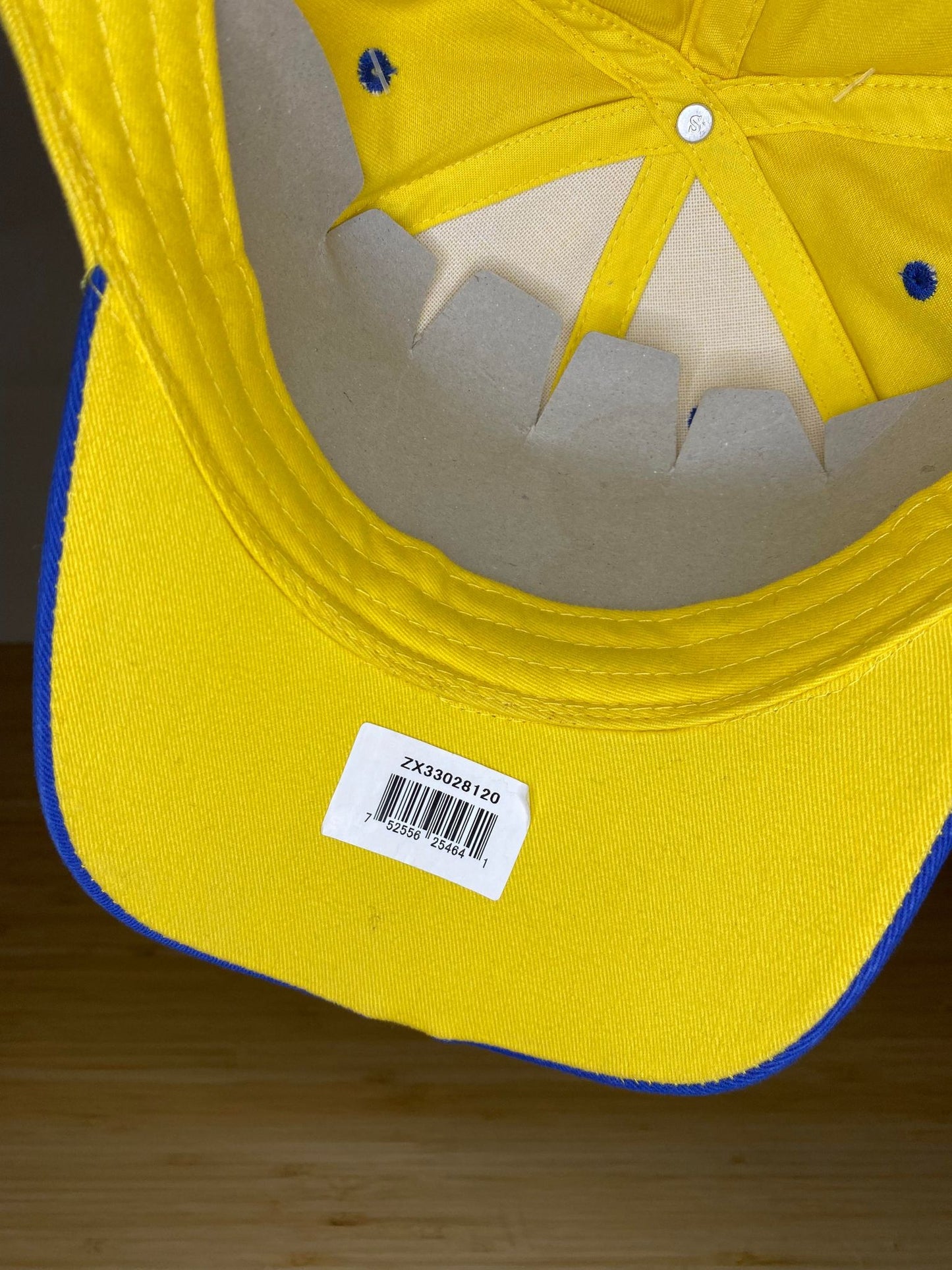 VTG x Dale JR. x Chase Authentic x Wrangler x NASCAR Yellow/Blue Strap-back Hat (NEW W/ TAG) - OS