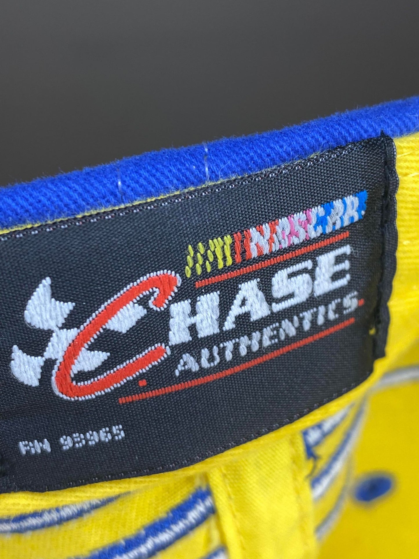 VTG x Dale JR. x Chase Authentic x Wrangler x NASCAR Yellow/Blue Strap-back Hat (NEW W/ TAG) - OS