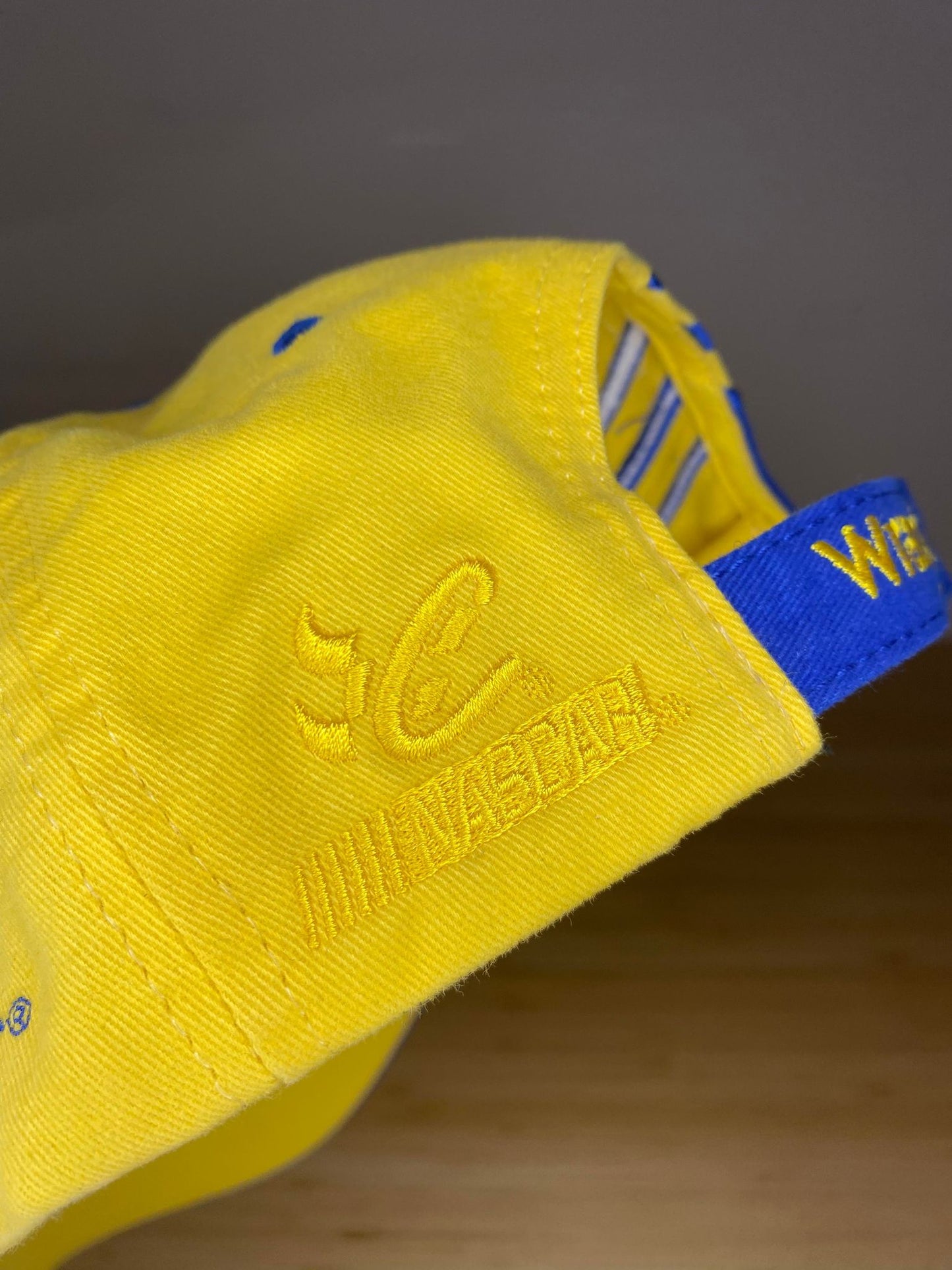 VTG x Dale JR. x Chase Authentic x Wrangler x NASCAR Yellow/Blue Strap-back Hat (NEW W/ TAG) - OS