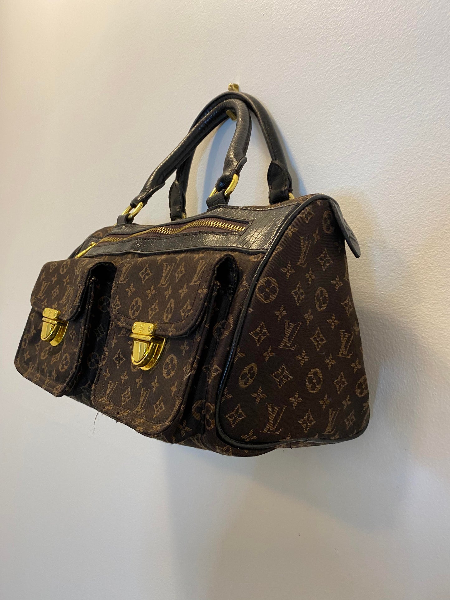 VTG x BOOT x Louis Vuitton x Brown Monogram Purse Handbag - OS