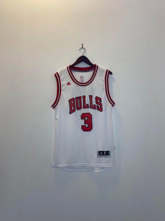 Adidas x NBA x Chicago BULLS x Dwyane Wade Red Short Sleeve Basketball Jersey - M