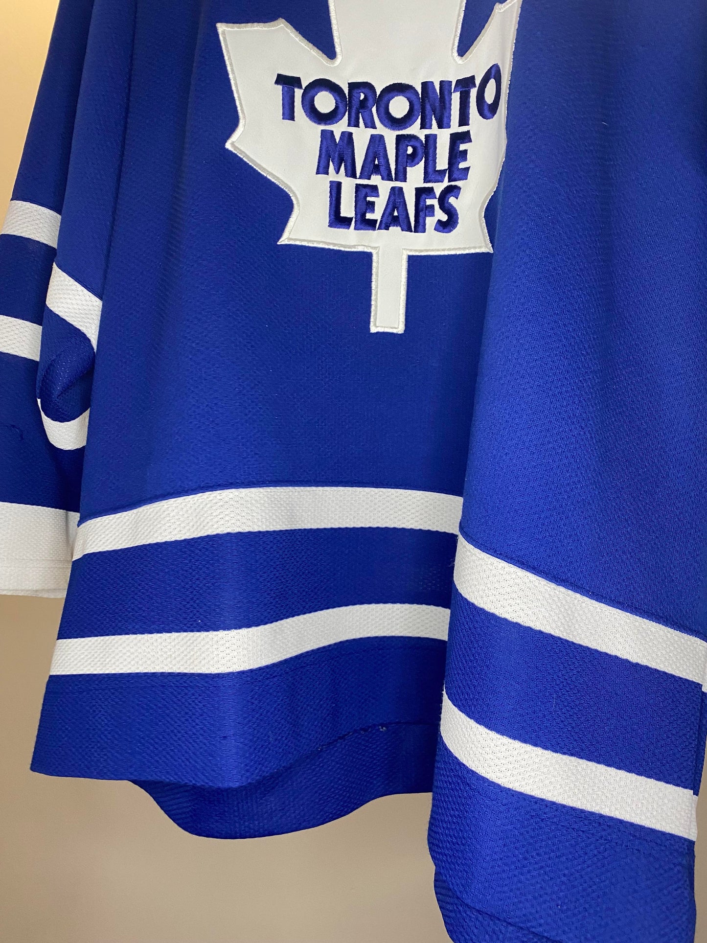 VTG x STARTER x NFL x Toronto Maple Leafs x Blue Long Sleeve Hockey Jersey - XL