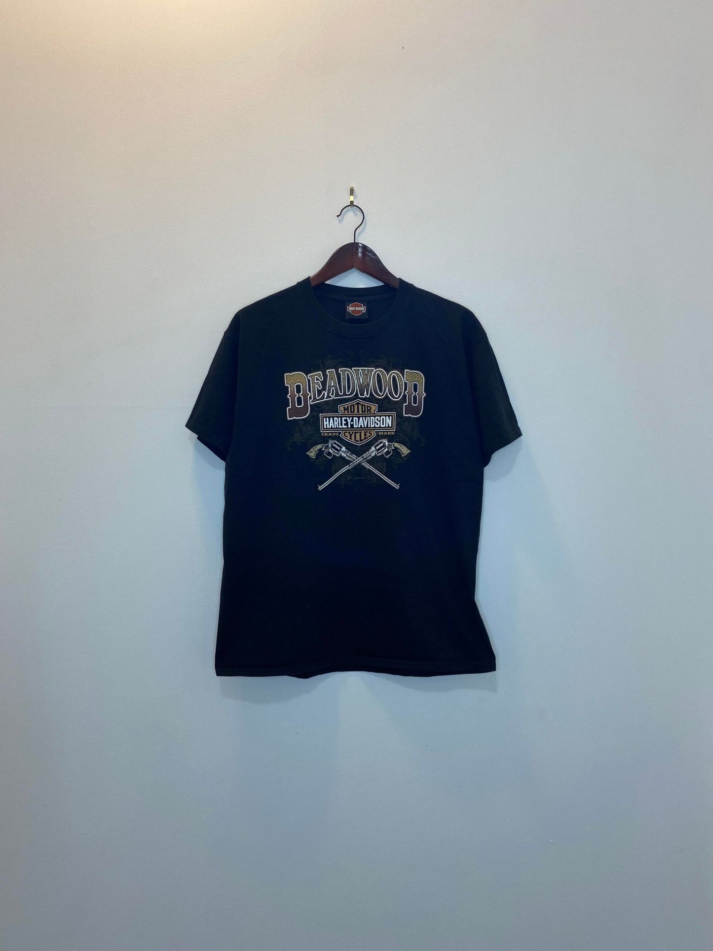 Harley Davidson x Deadwood HD South Dakota Black Graphic Tee - L