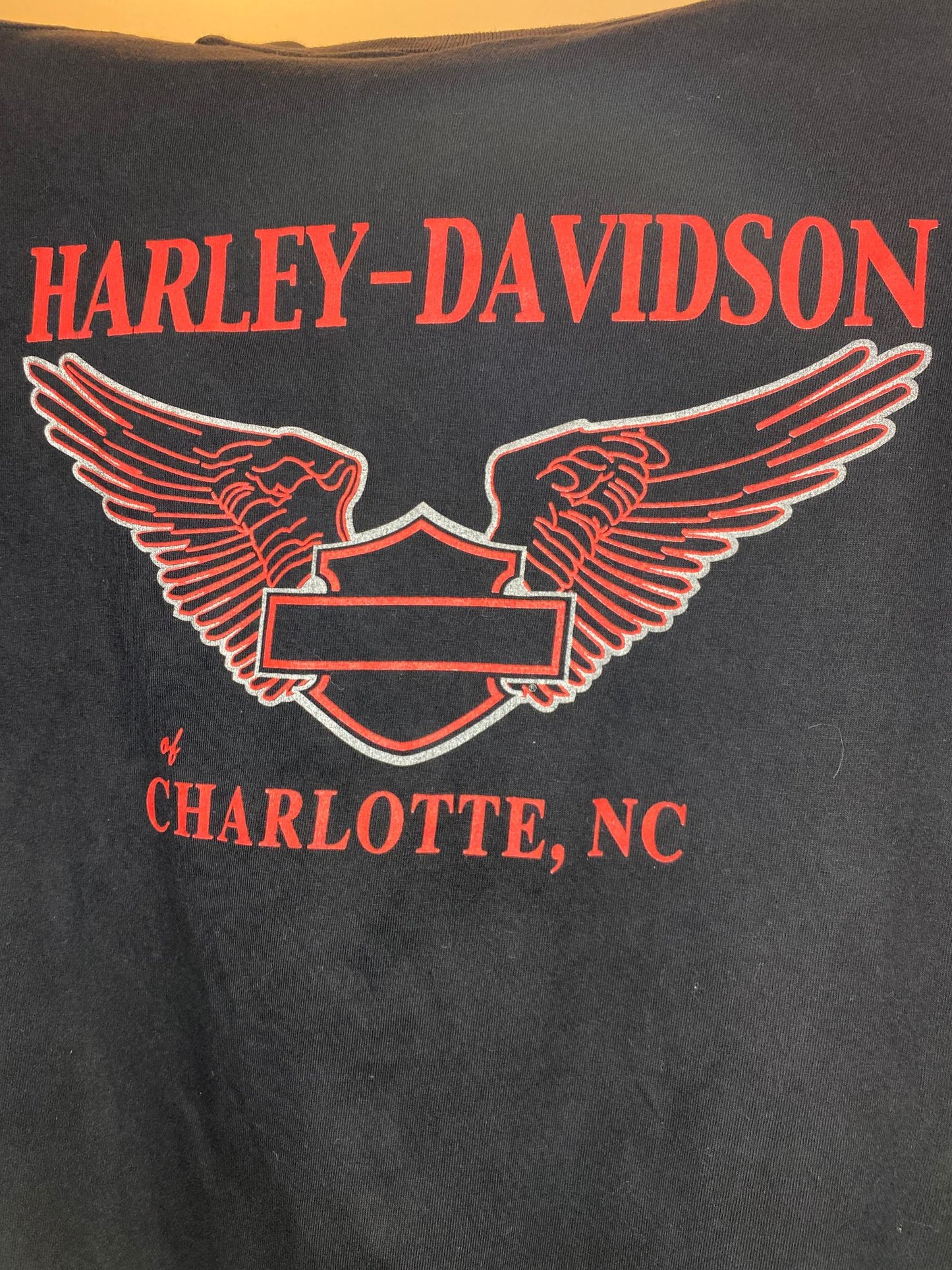 VTG x Harley Davidson x Harley Forever Charlotte, North Carolina Black Graphic Tee - XL