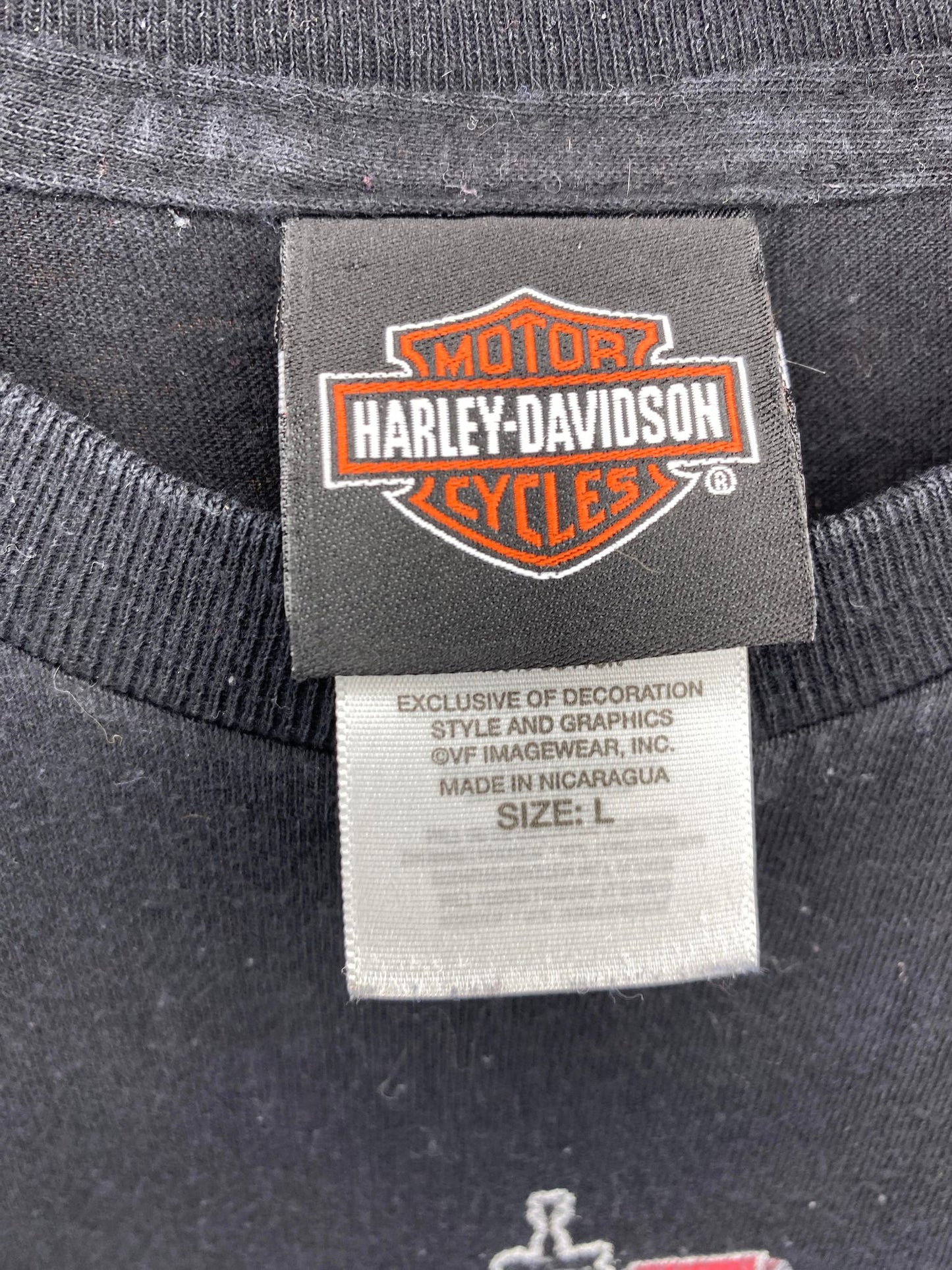 Harley Davidson x Antique Trading Supply x Paris-Bastille-Etoile, France Black Graphic Tee - L