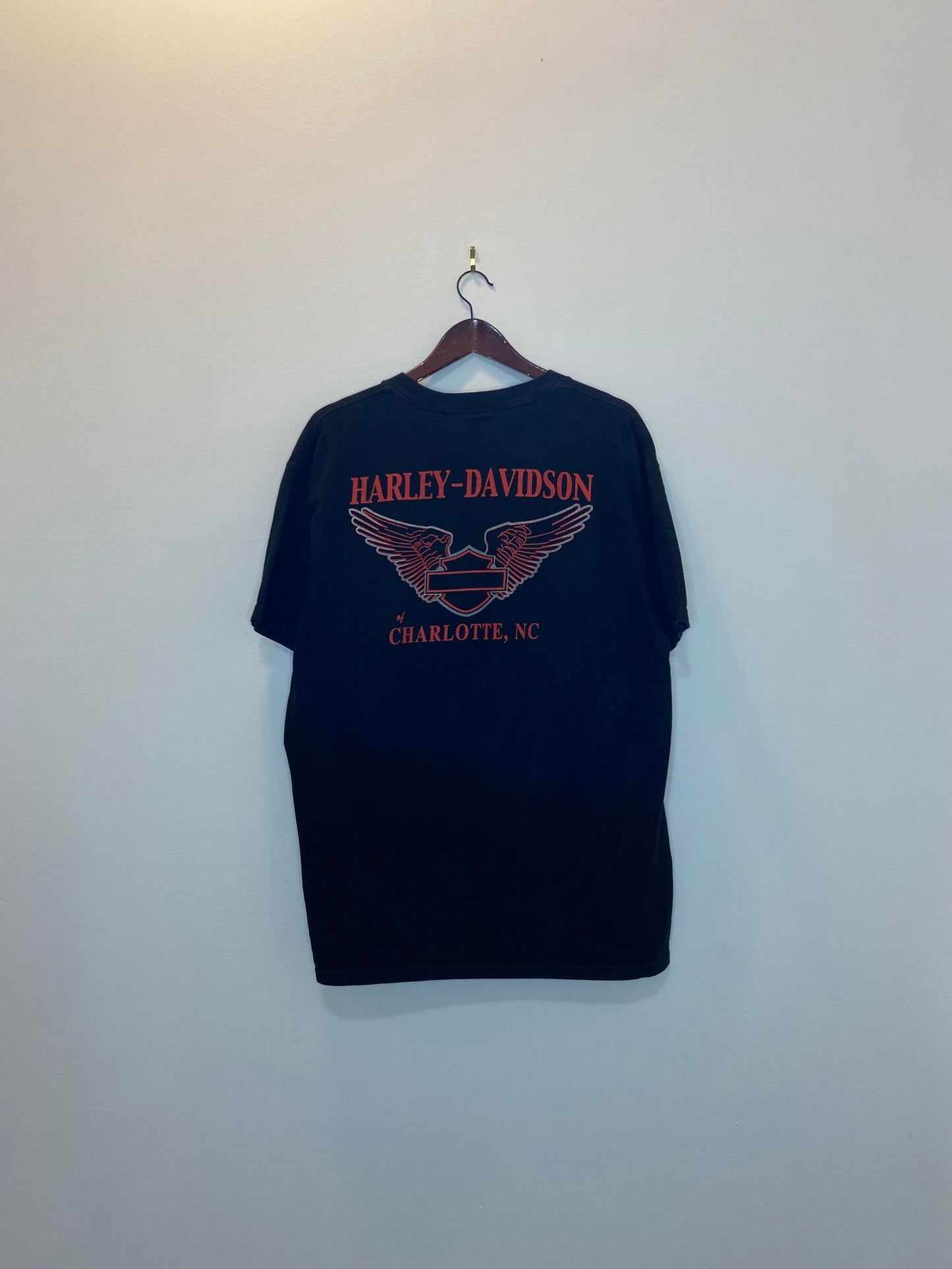 VTG x Harley Davidson x Harley Forever Charlotte, North Carolina Black Graphic Tee - XL