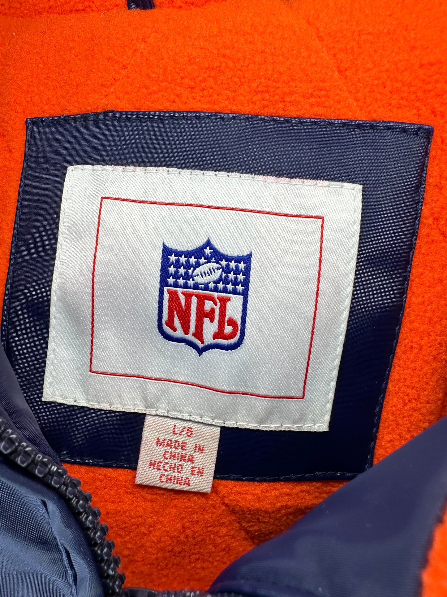 NFL x Denver BRONCOS x Blue/Orange Full Zip Insulated Jacket - L