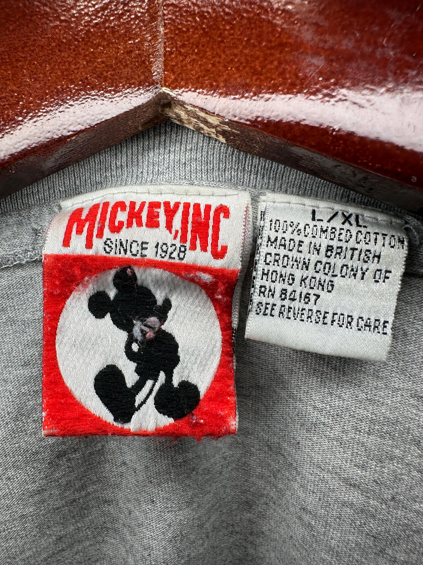 VTG x DISNEY x Mickey Inc. x GOOFY x Grey Embroidered Essential Tee - L/XL