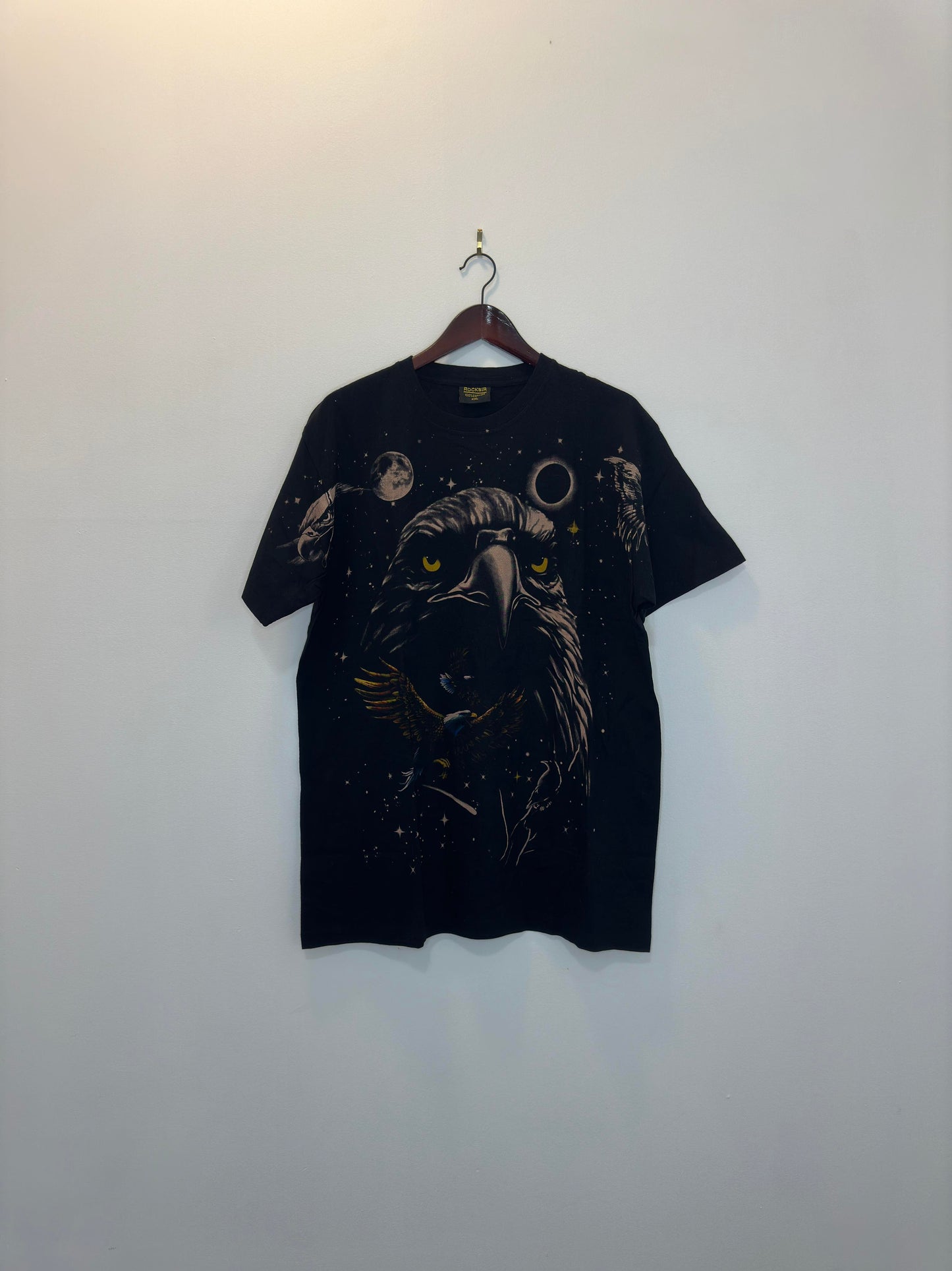 VTG x ROCKSIR x Black AOP Eagle Graphic Tee - XXL