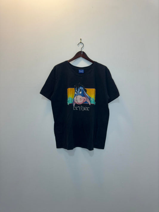 VTG x Disney x Winnie the Pooh x EEYORE x Black Graphic Tee - XL (Cut Tag)