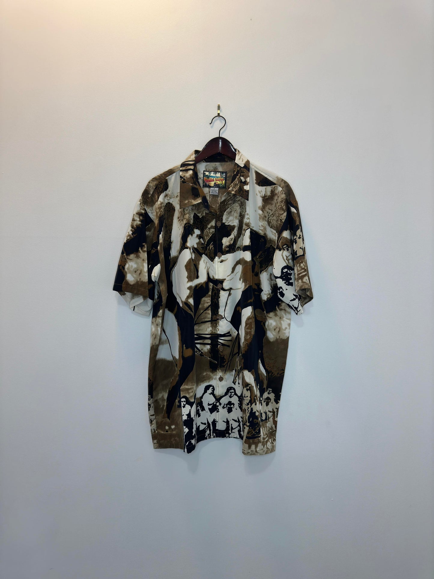 Hawaiian Tradition x SUMO Pattern AOP Short Sleeve Button Up -XL