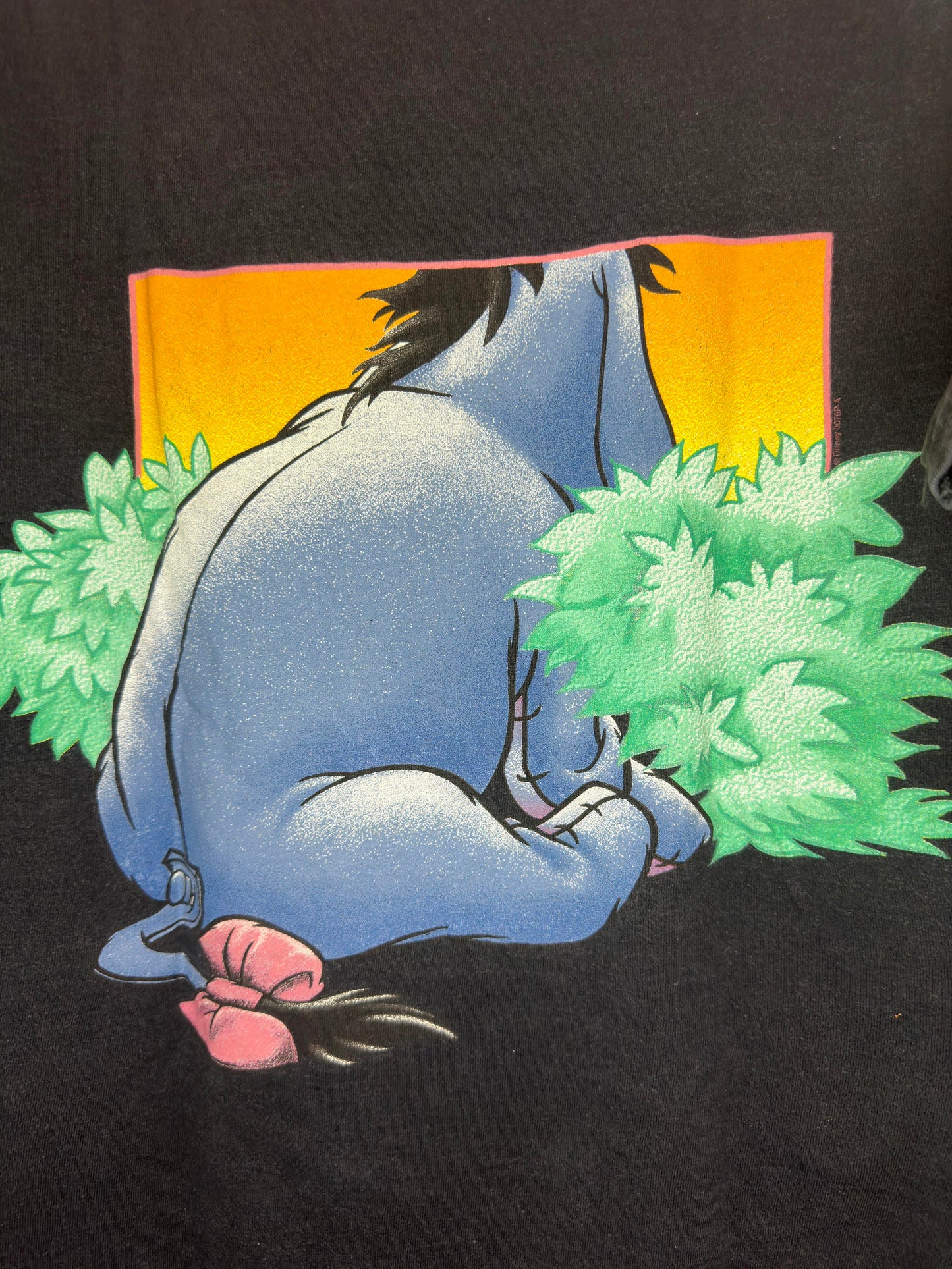 VTG x Disney x Winnie the Pooh x EEYORE x Black Graphic Tee - XL (Cut Tag)