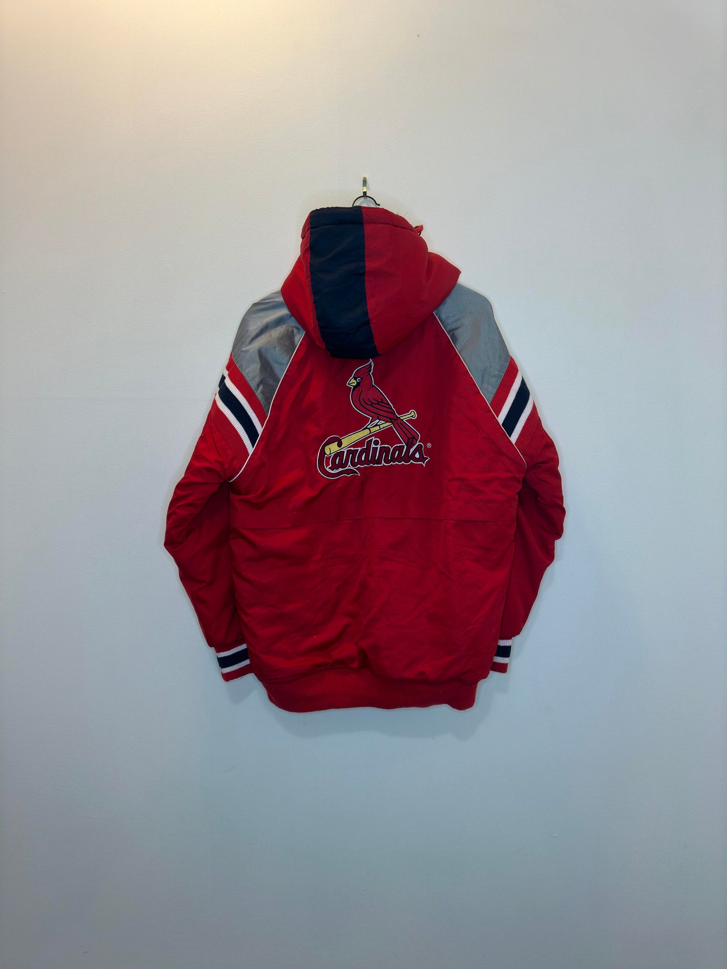 MLB x JR. MODAS x St. Louise CARDINALS x Red Removable Hood Full Zip Insulated Jacket- M