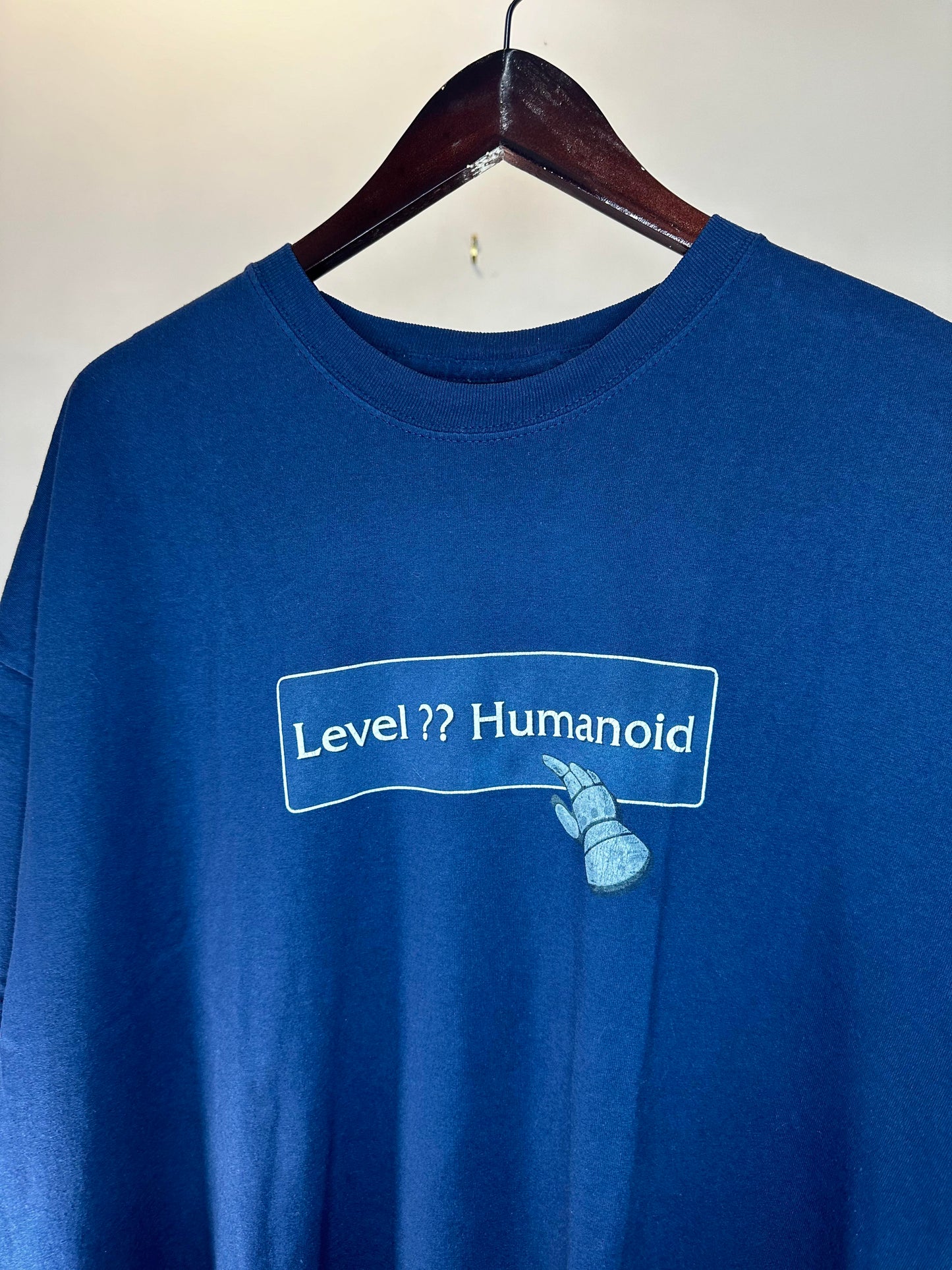 Y2K x JINX x BLIZZARD x World Of Warcraft x Navy "Level? Humanoid" Promo Graphic Tee - Fit like XL (XXXL)