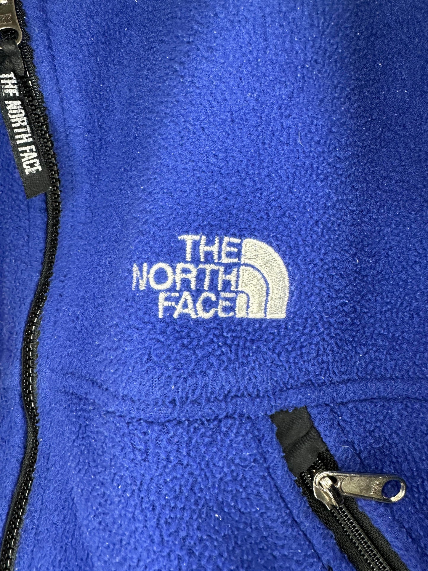 VTG x THE NORTH FACE x Blue Full Zip Denali Type Mid Layer Fleece Jacket - Women's S