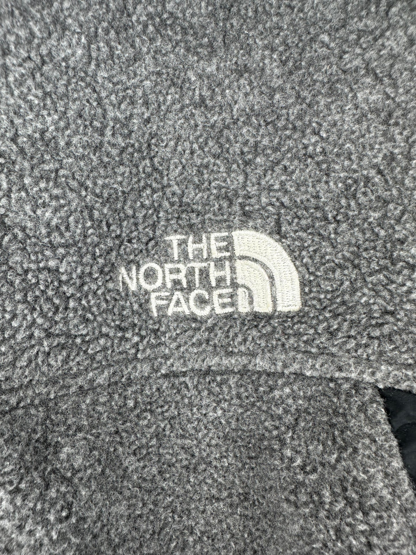 VTG x THE NORTH FACE x Grey Full Zip Denali Type Mid Layer Fleece Jacket - M