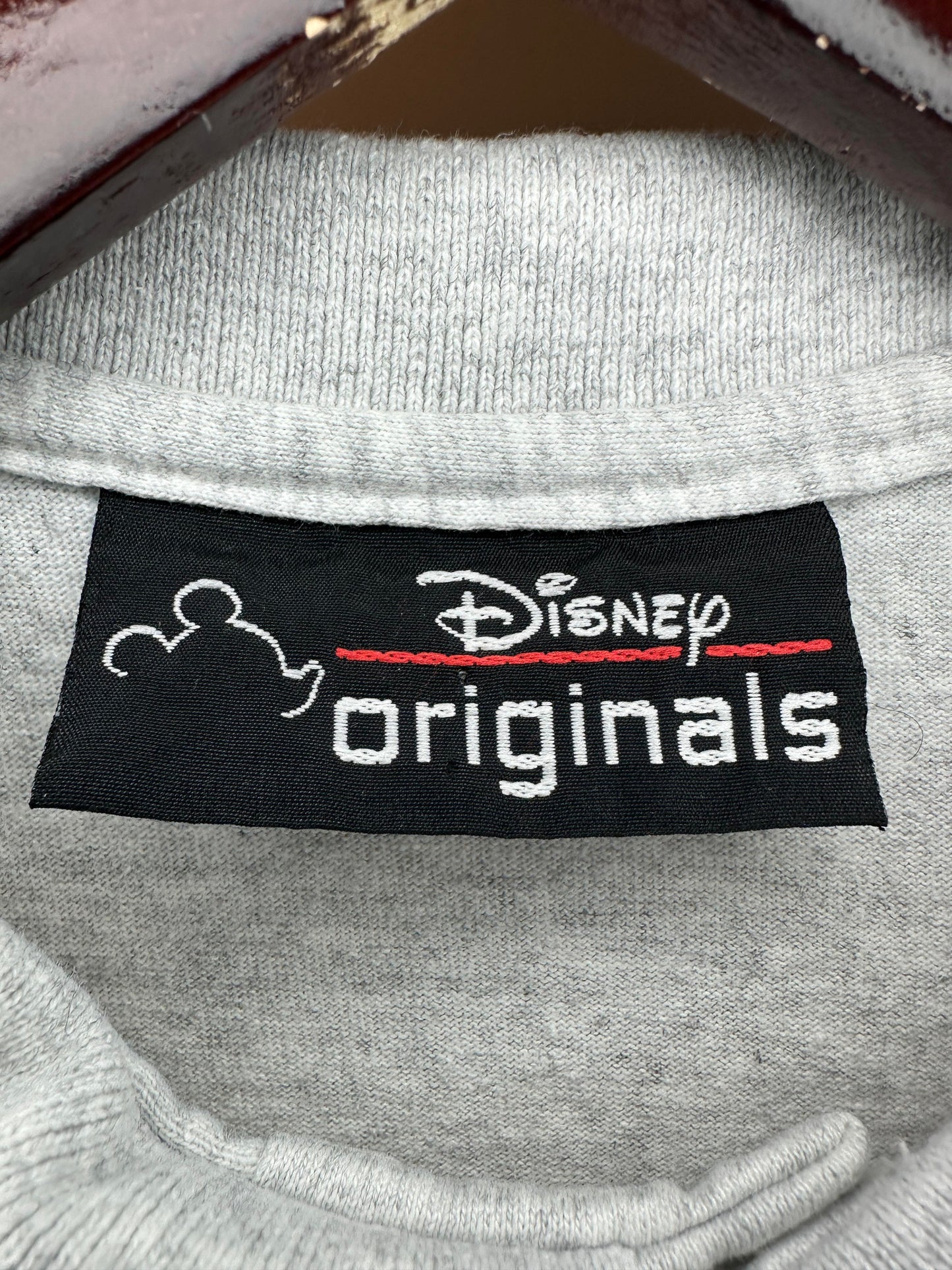 VTG x DISNEY Original x Grey Mickey Embroidered Short Sleeve Polo Shirt - No Tag (L/XL)