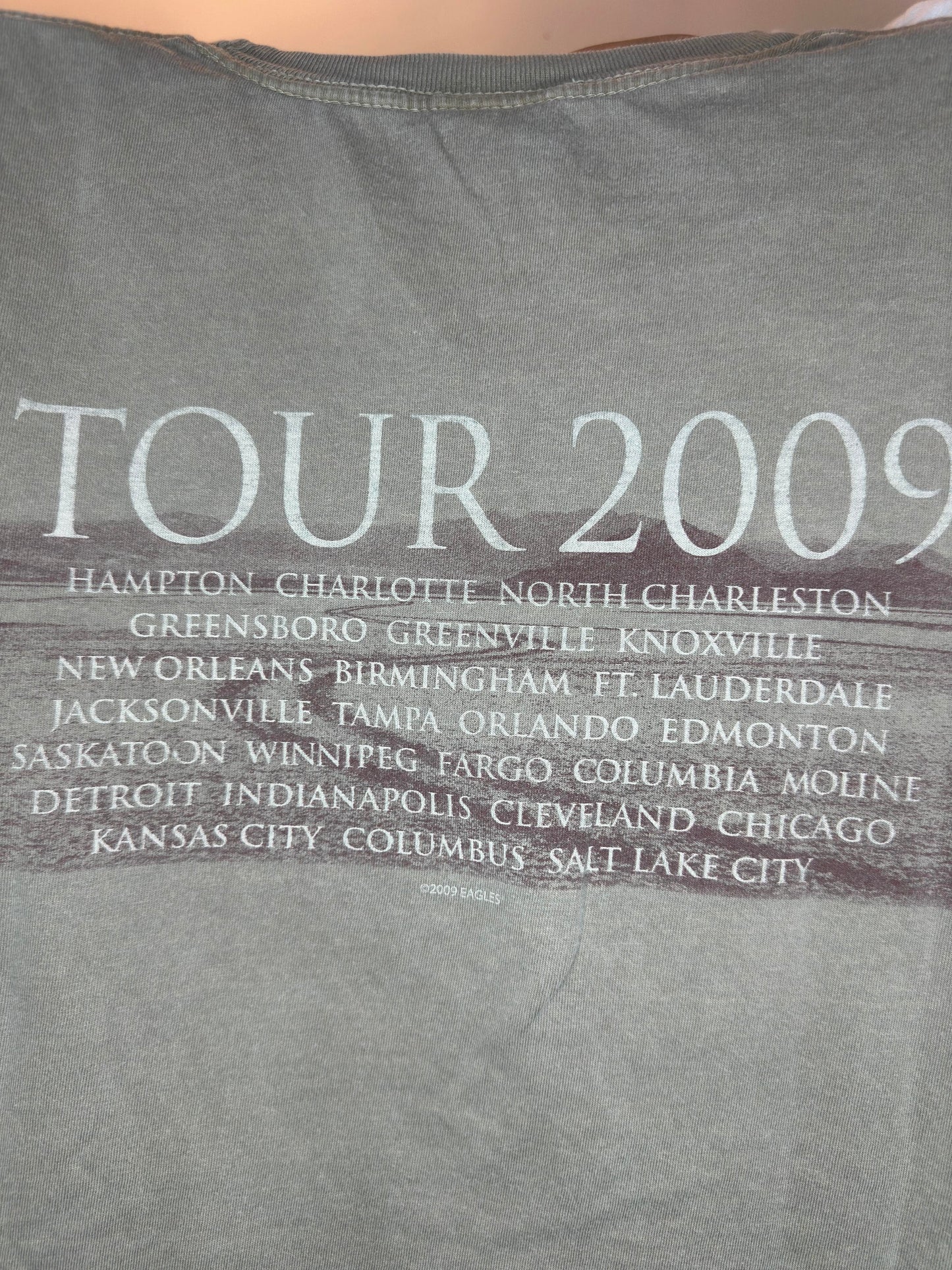 Y2K x Comfort Colors x EAGLES x Brown "Long Road Out of Eden" World Tour Tee - L