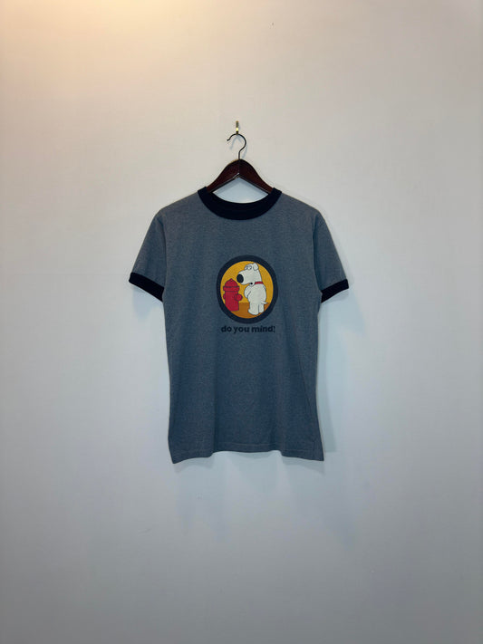 VTG x CHANGES x Family Guy x Brian "Do You Mind" Blue Ringer Tee - S