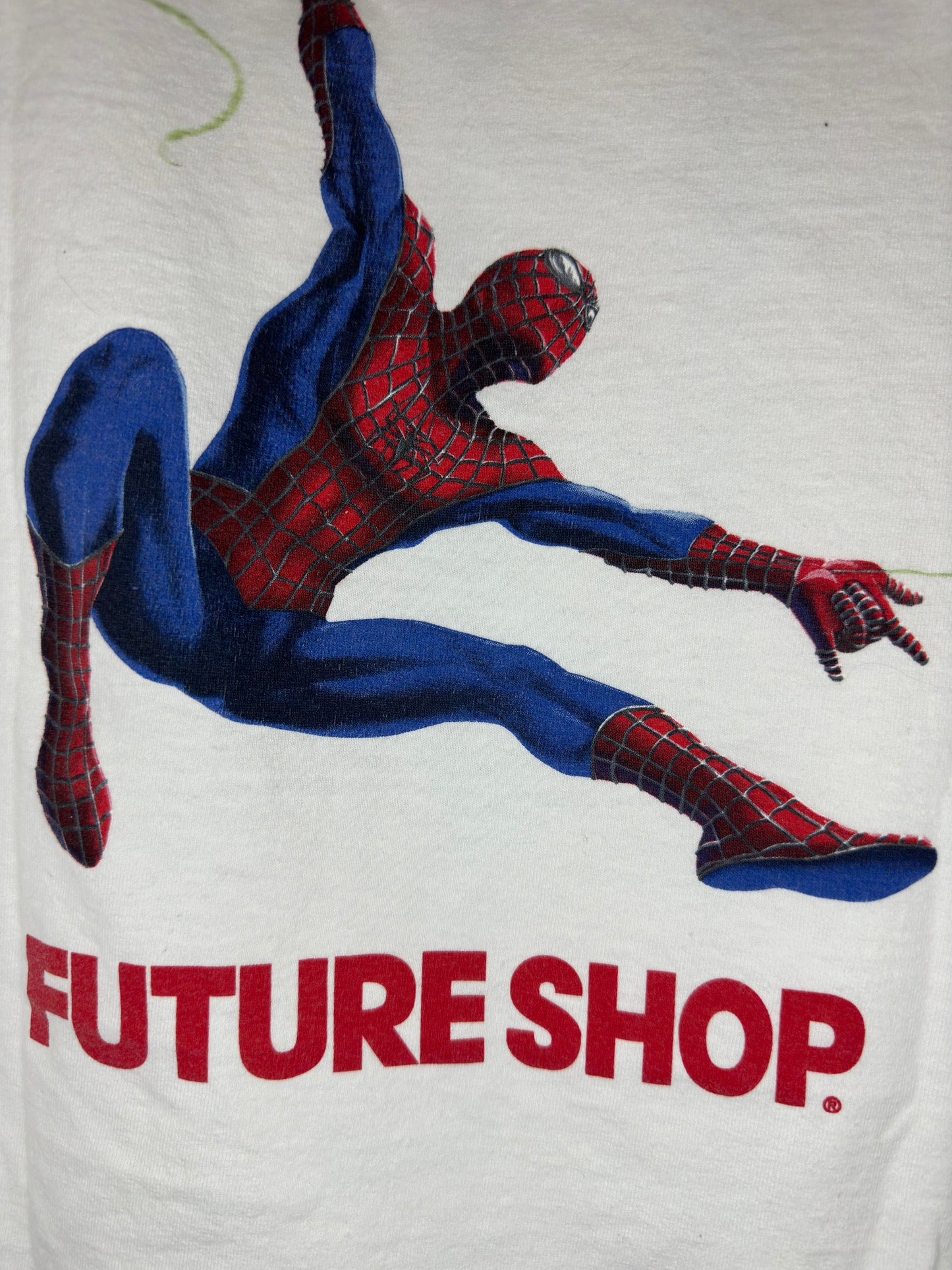 VTG x MARVEL x Future Shop x Spiderman 02' Promo White Tee - L