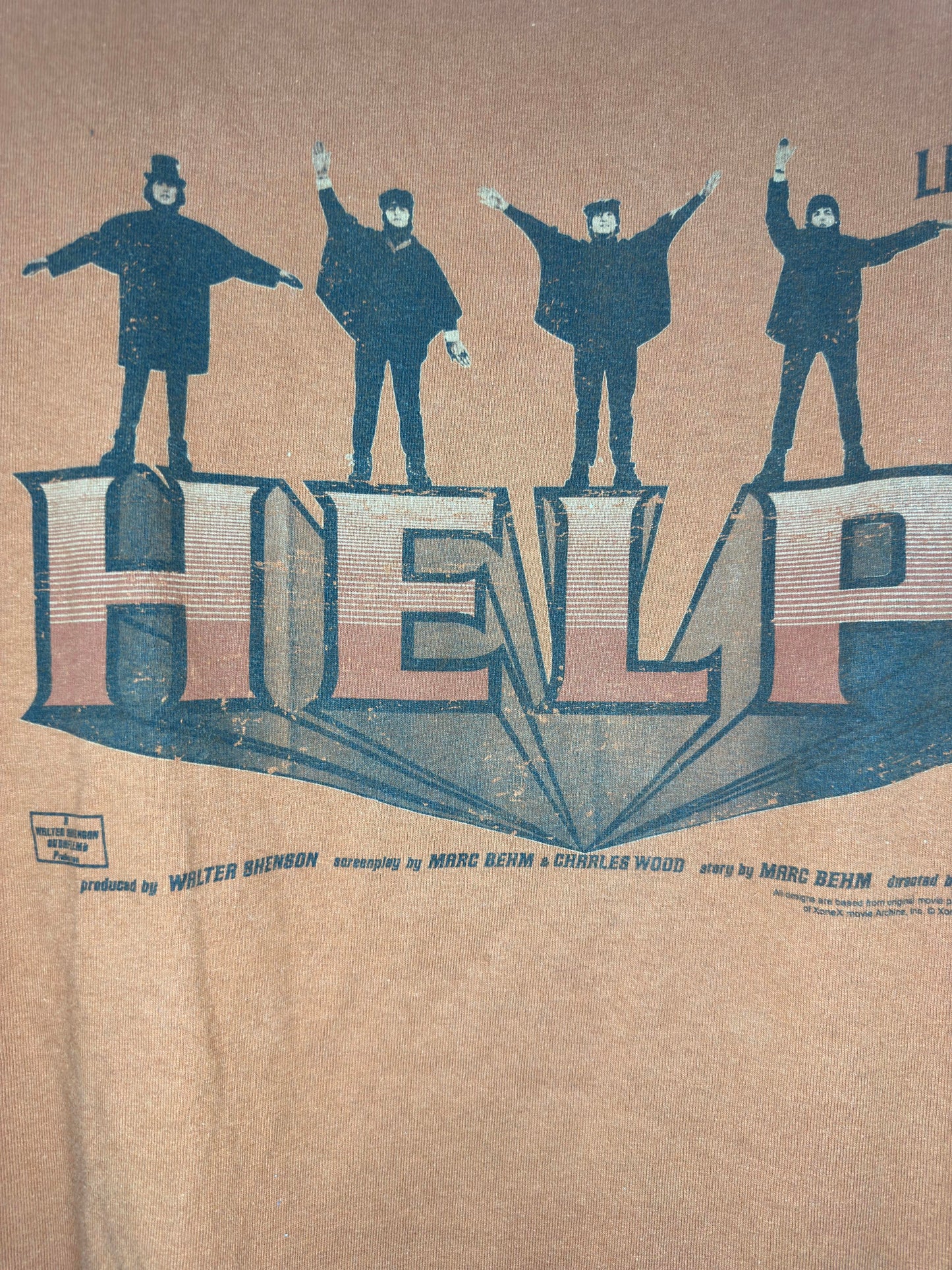 Y2K x The BEATLES x ALSTYLE x Eastman Colour x 2005 Orange "HELP!" Remastered Promo Tee - L