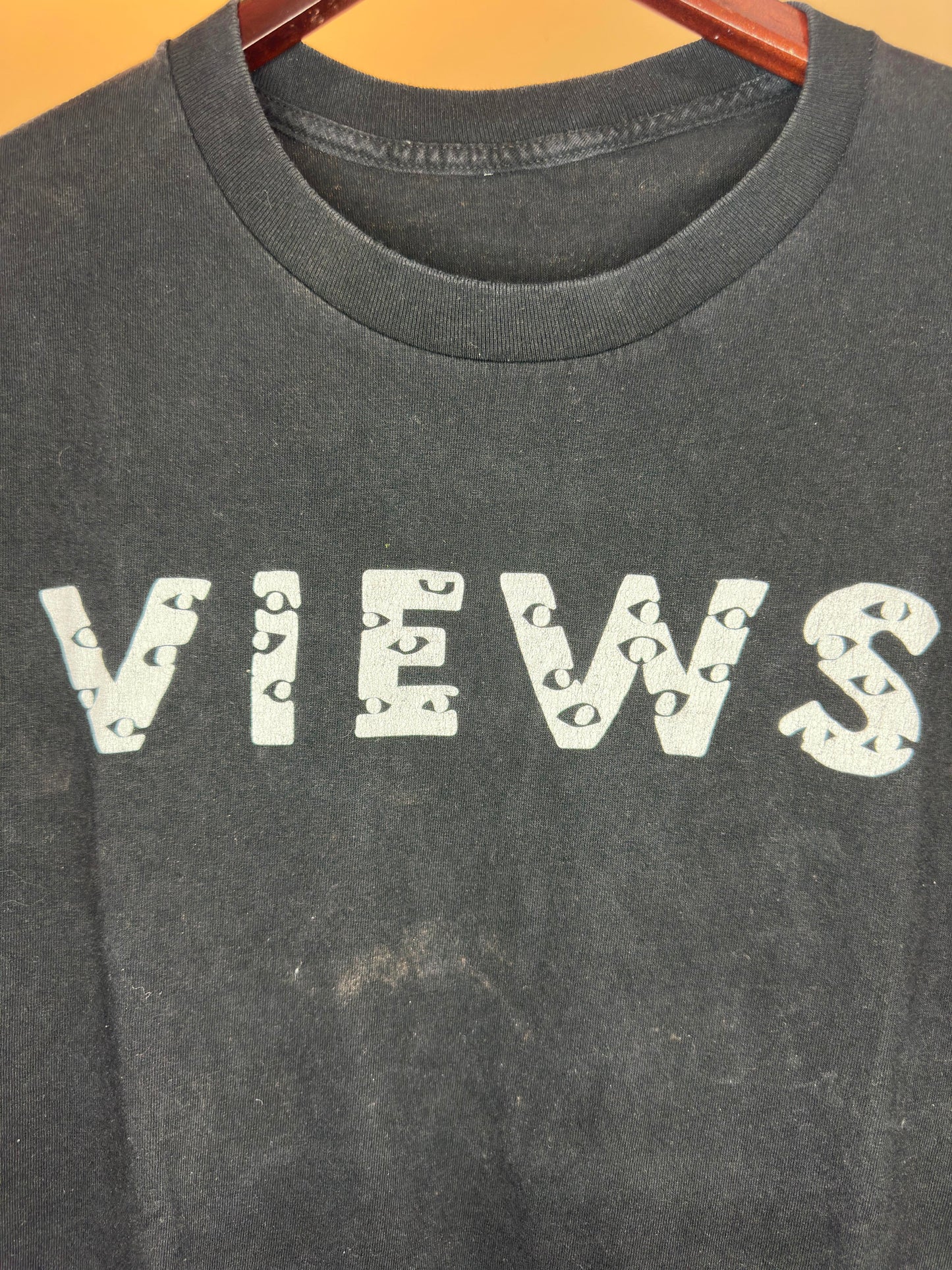 MODERN x VIEWS x DRAKE x Black "VIEWS" Promo Graphic Tee - Faded Tag (L/XL)