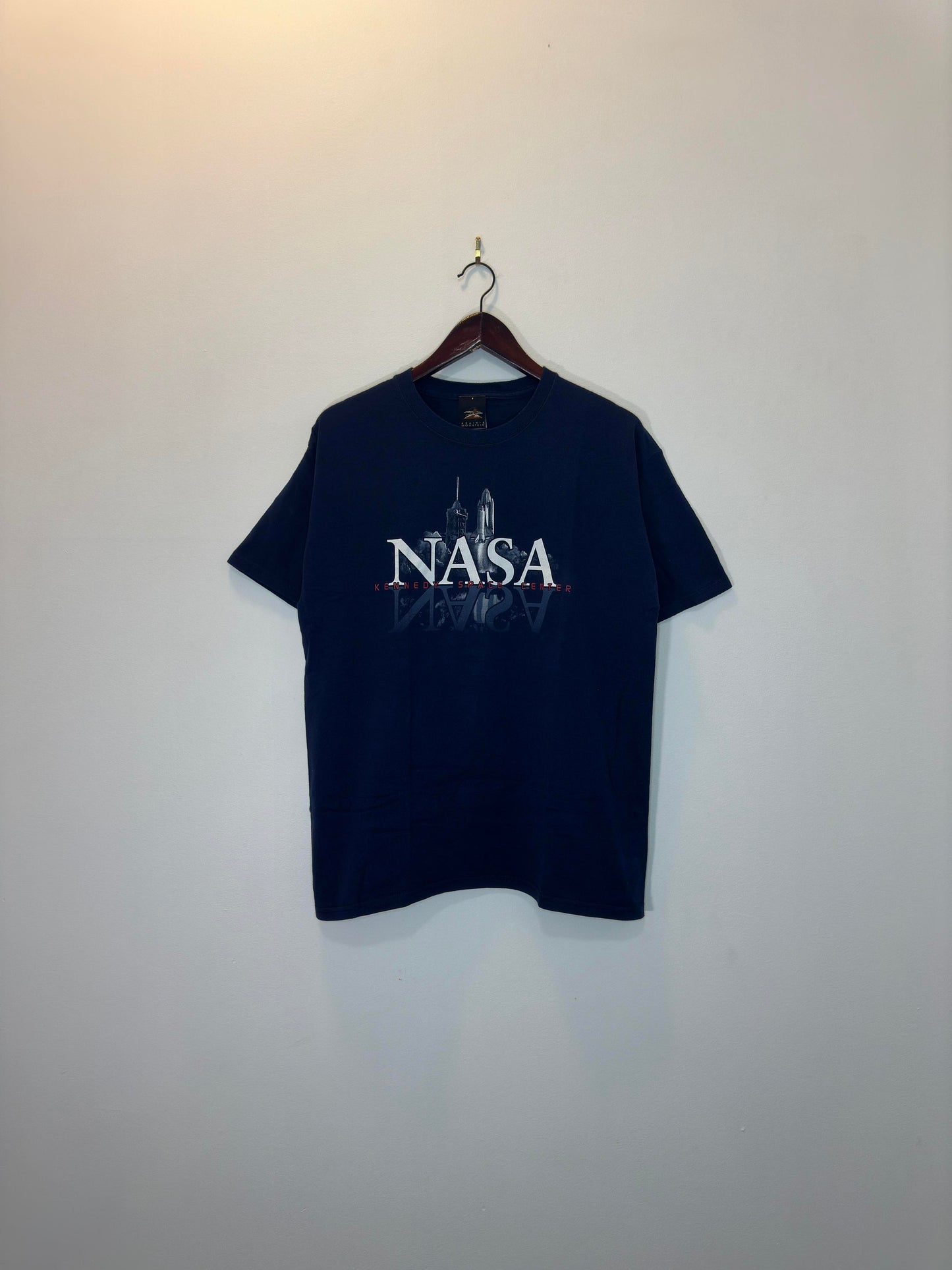 Y2K x Prairie Mountain x NASA x Kennedy Space Center x Navy Graphic Tee - L