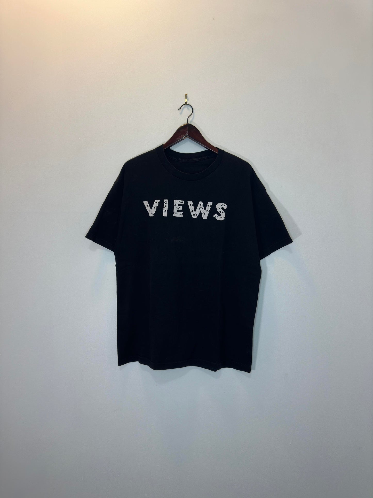 MODERN x VIEWS x DRAKE x Black "VIEWS" Promo Graphic Tee - Faded Tag (L/XL)