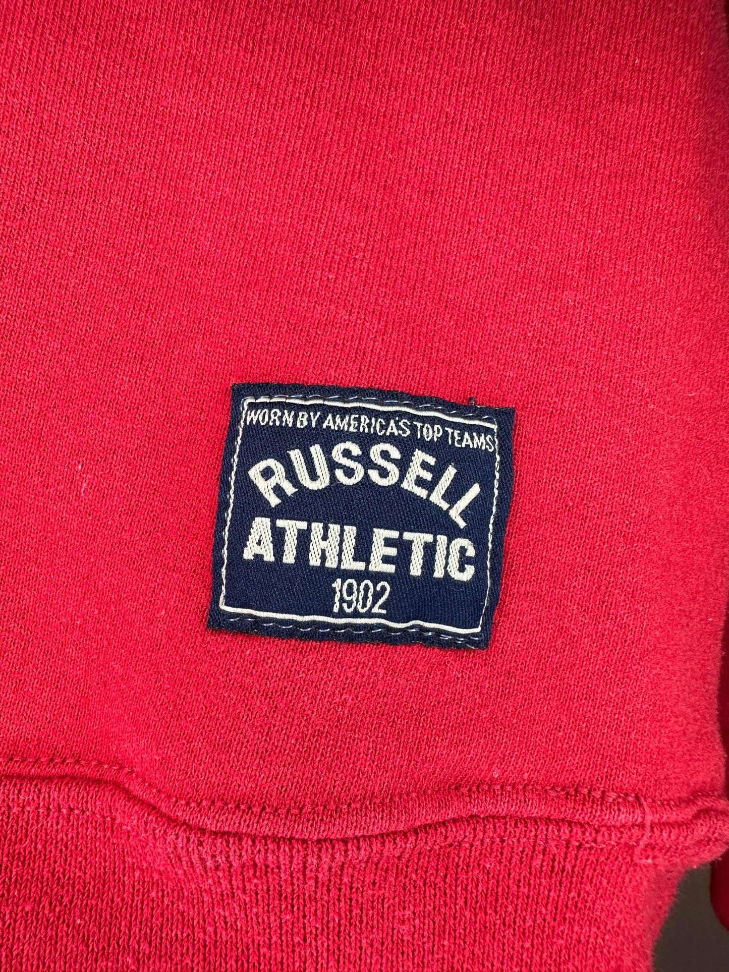 VTG x Russel Athletics x Red Essential Pullover Turtleneck Sweatshirt - L