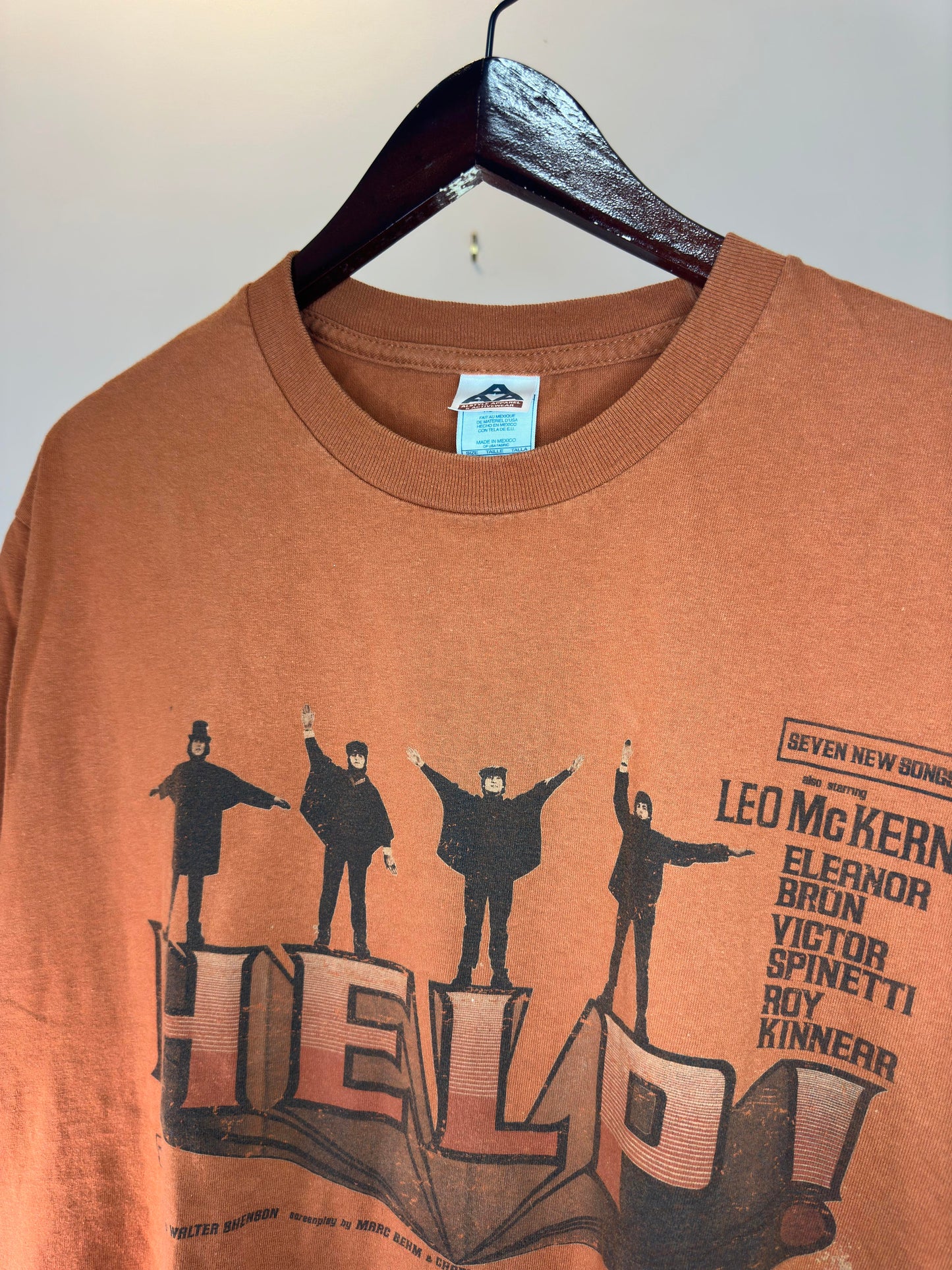 Y2K x The BEATLES x ALSTYLE x Eastman Colour x 2005 Orange "HELP!" Remastered Promo Tee - L