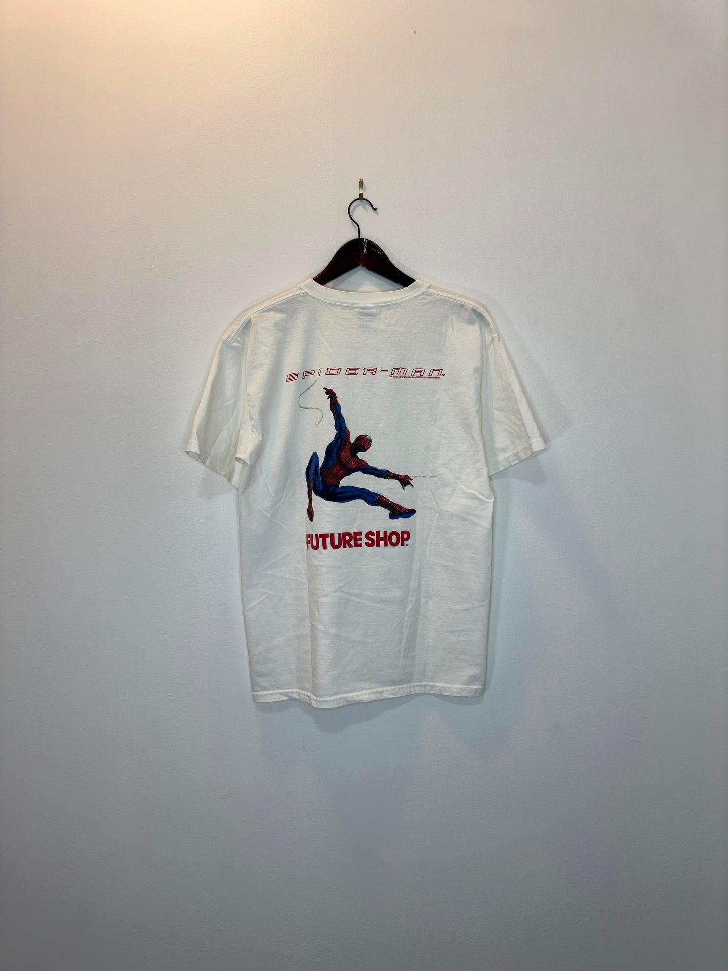 VTG x MARVEL x Future Shop x Spiderman 02' Promo White Tee - L