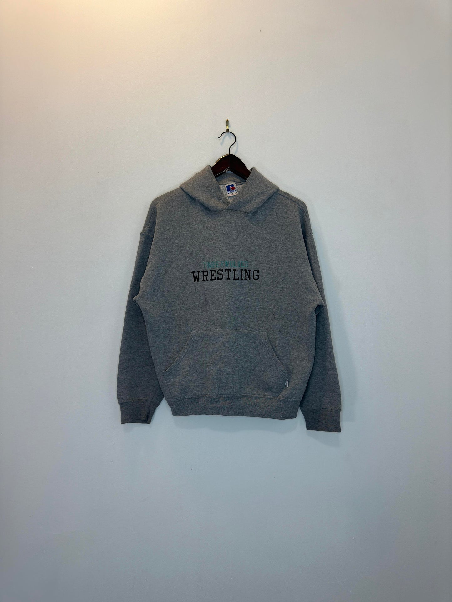 Y2K x Russell Athletics x Timberwolves WRESTLING x Grey Essential Pullover Hoodie - L