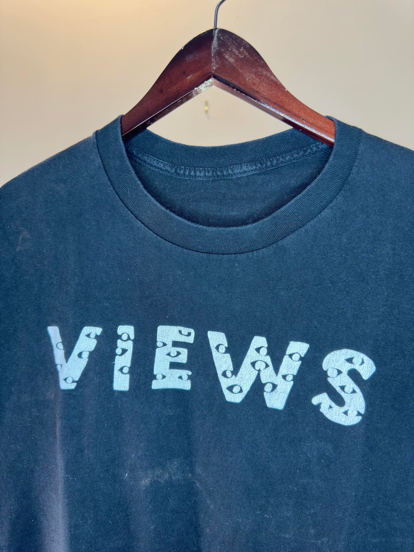 MODERN x VIEWS x DRAKE x Black "VIEWS" Promo Graphic Tee - Faded Tag (L/XL)